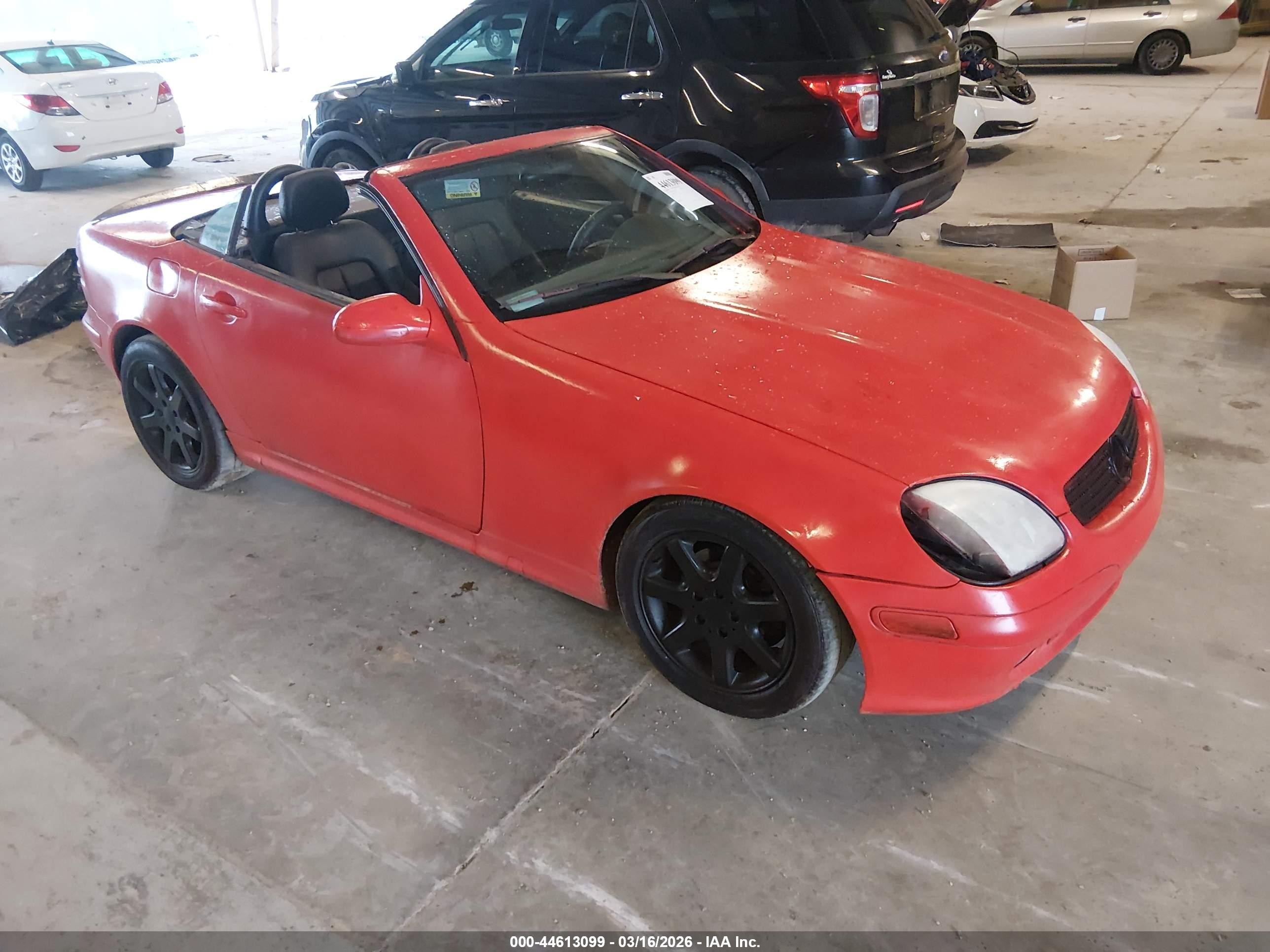 2001 Mercedes-benz Slk 230 Kompressor Red vin: WDBKK49F11F195802