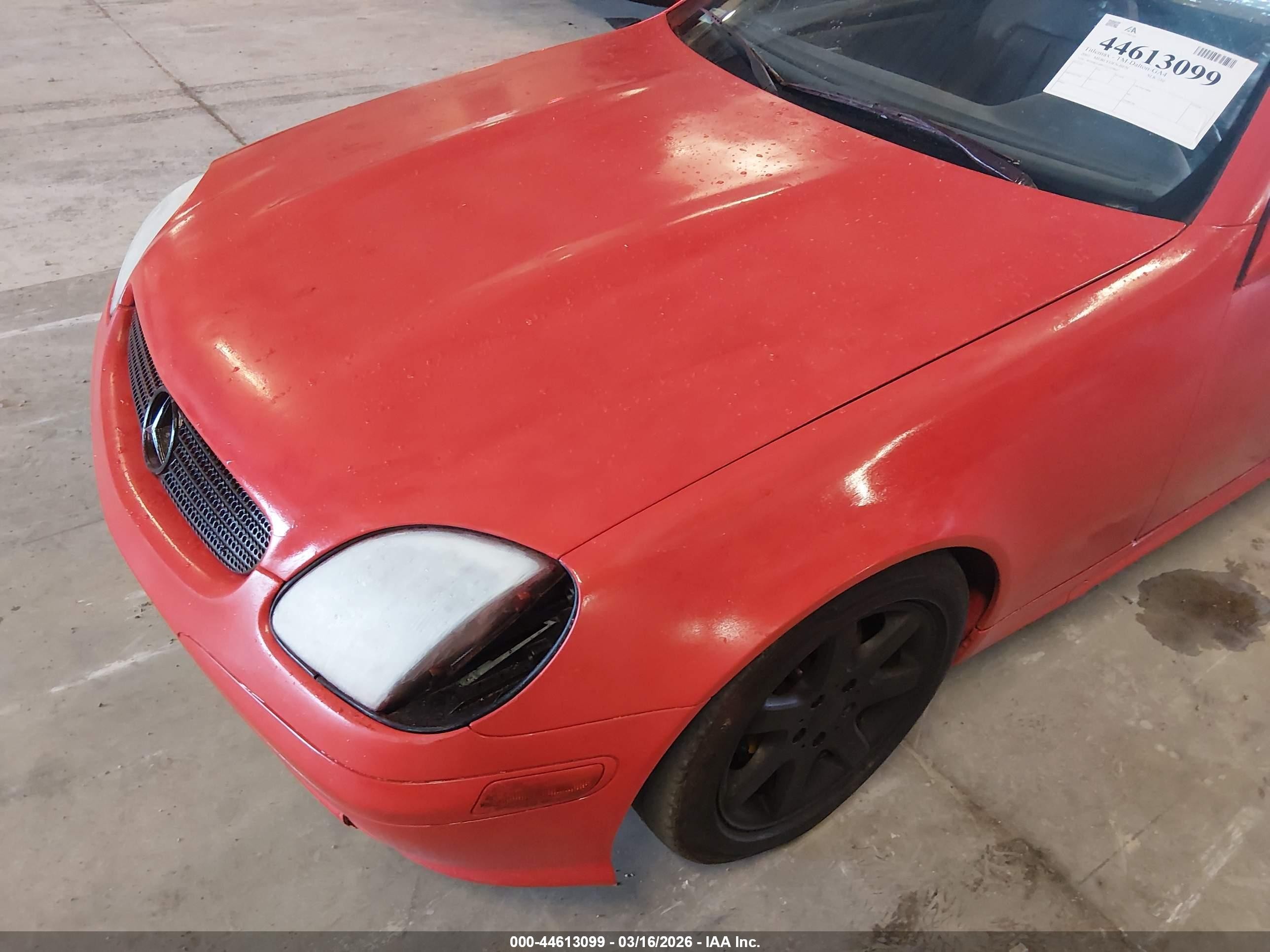 2001 Mercedes-benz Slk 230 Kompressor Red vin: WDBKK49F11F195802