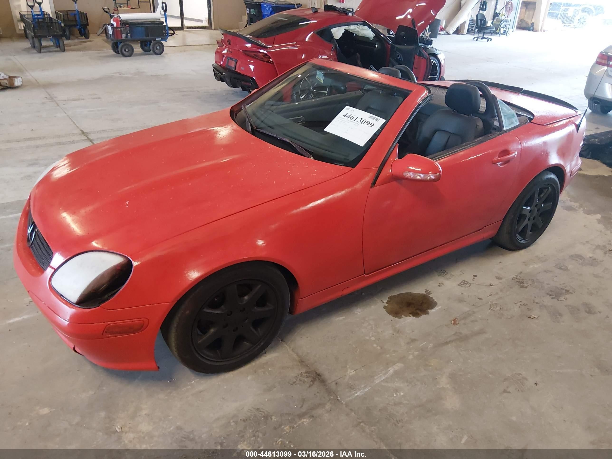 2001 Mercedes-benz Slk 230 Kompressor Red vin: WDBKK49F11F195802