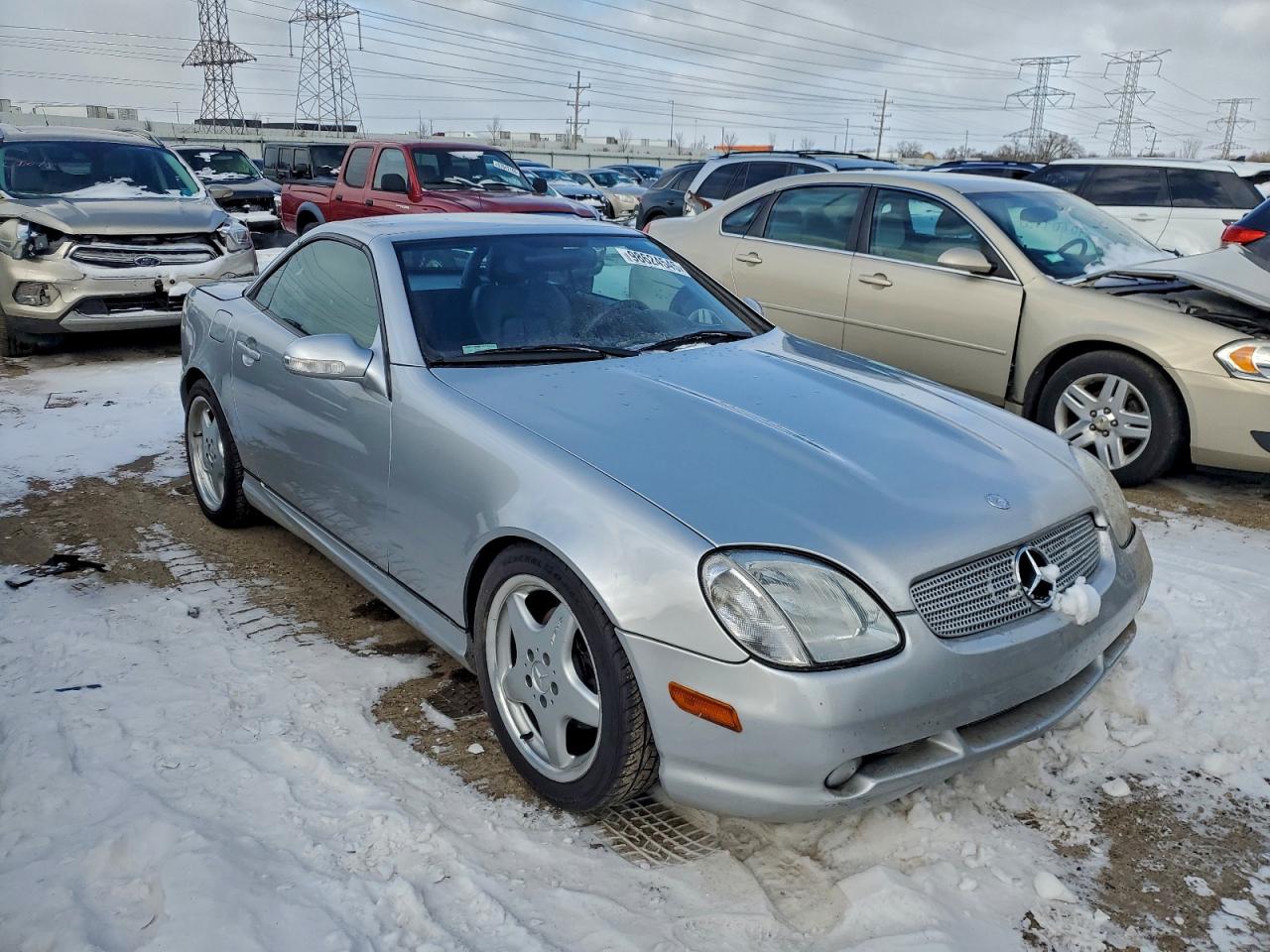 2001 Mercedes-benz Slk 230 Kompressor Black vin: WDBKK49F11F201727