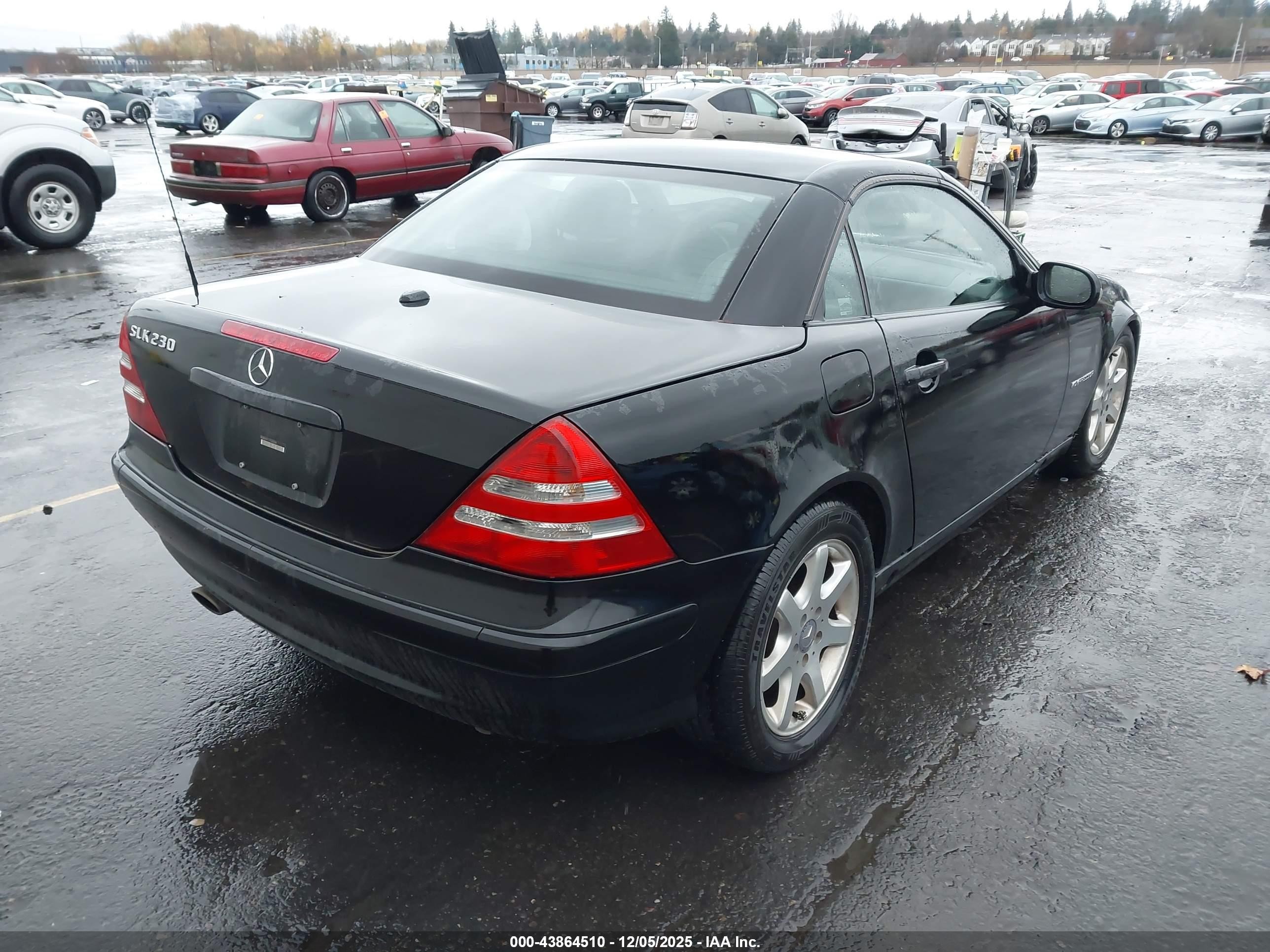 2001 Mercedes-benz Slk 230 Kompressor Black vin: WDBKK49F11F208354