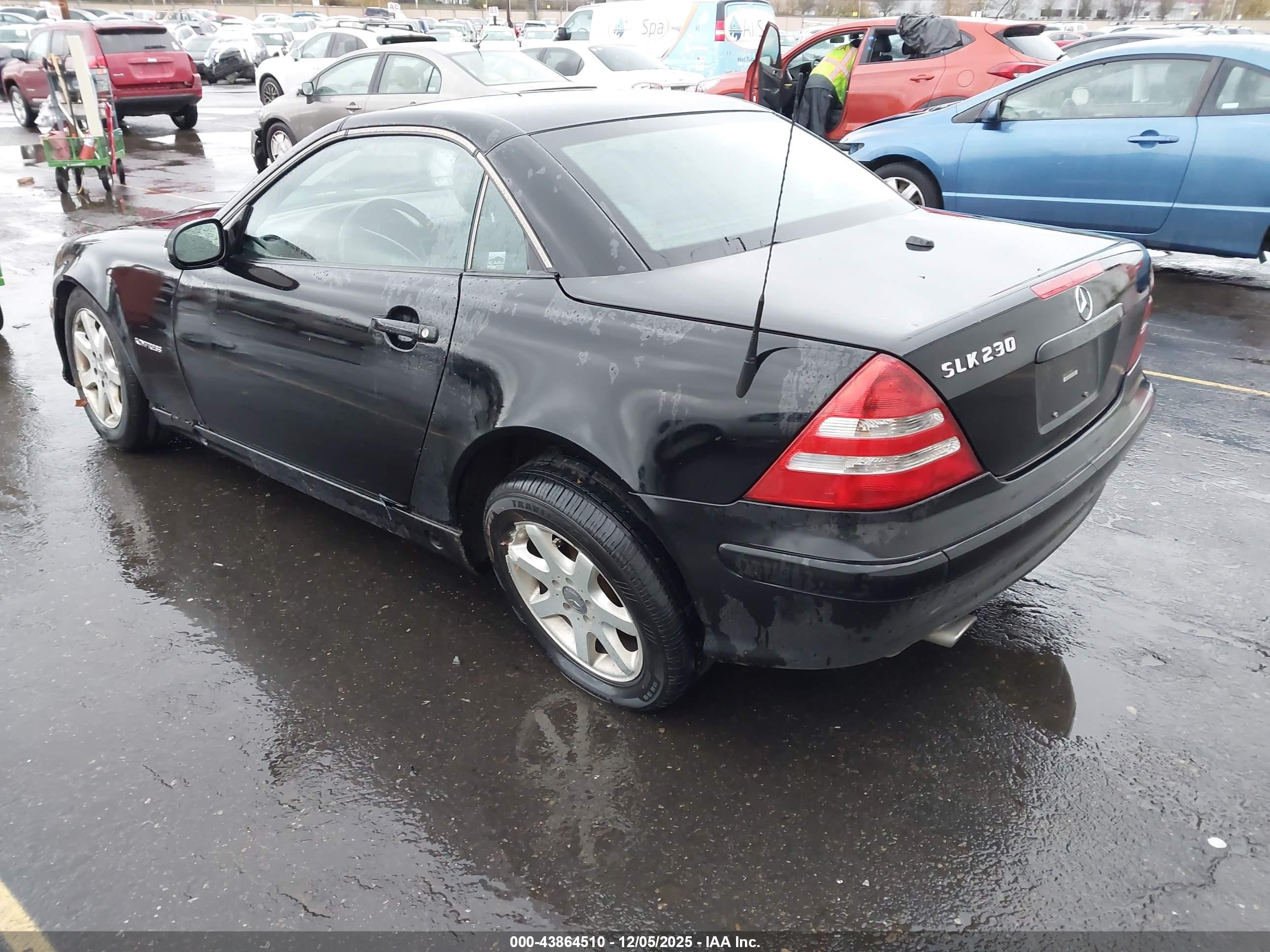 2001 Mercedes-benz Slk 230 Kompressor Black vin: WDBKK49F11F208354