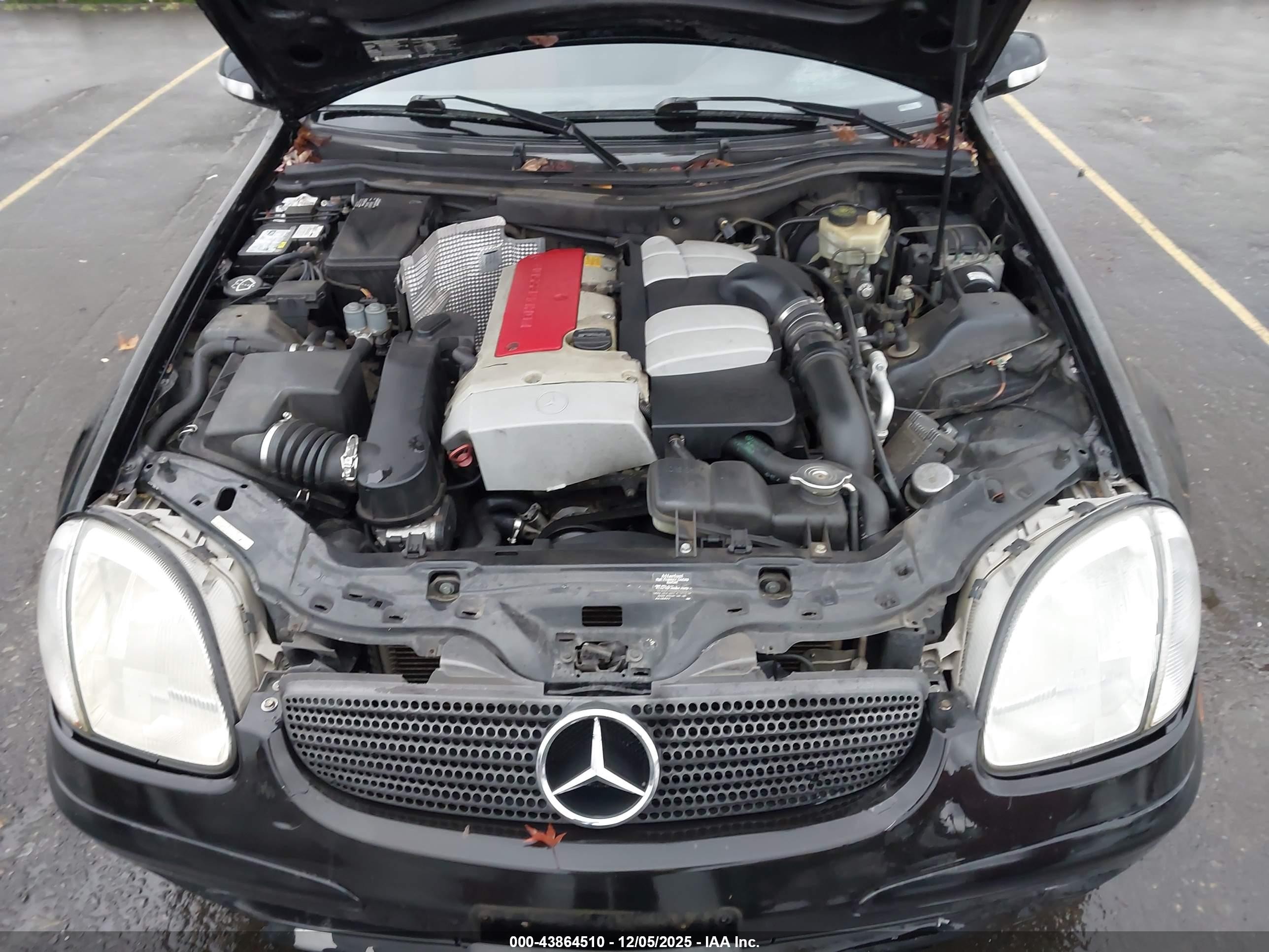 2001 Mercedes-benz Slk 230 Kompressor Black vin: WDBKK49F11F208354