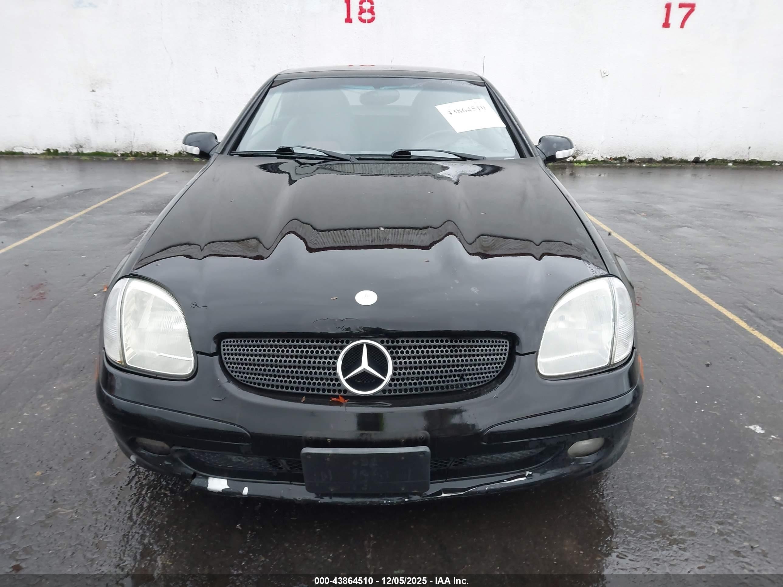 2001 Mercedes-benz Slk 230 Kompressor Black vin: WDBKK49F11F208354