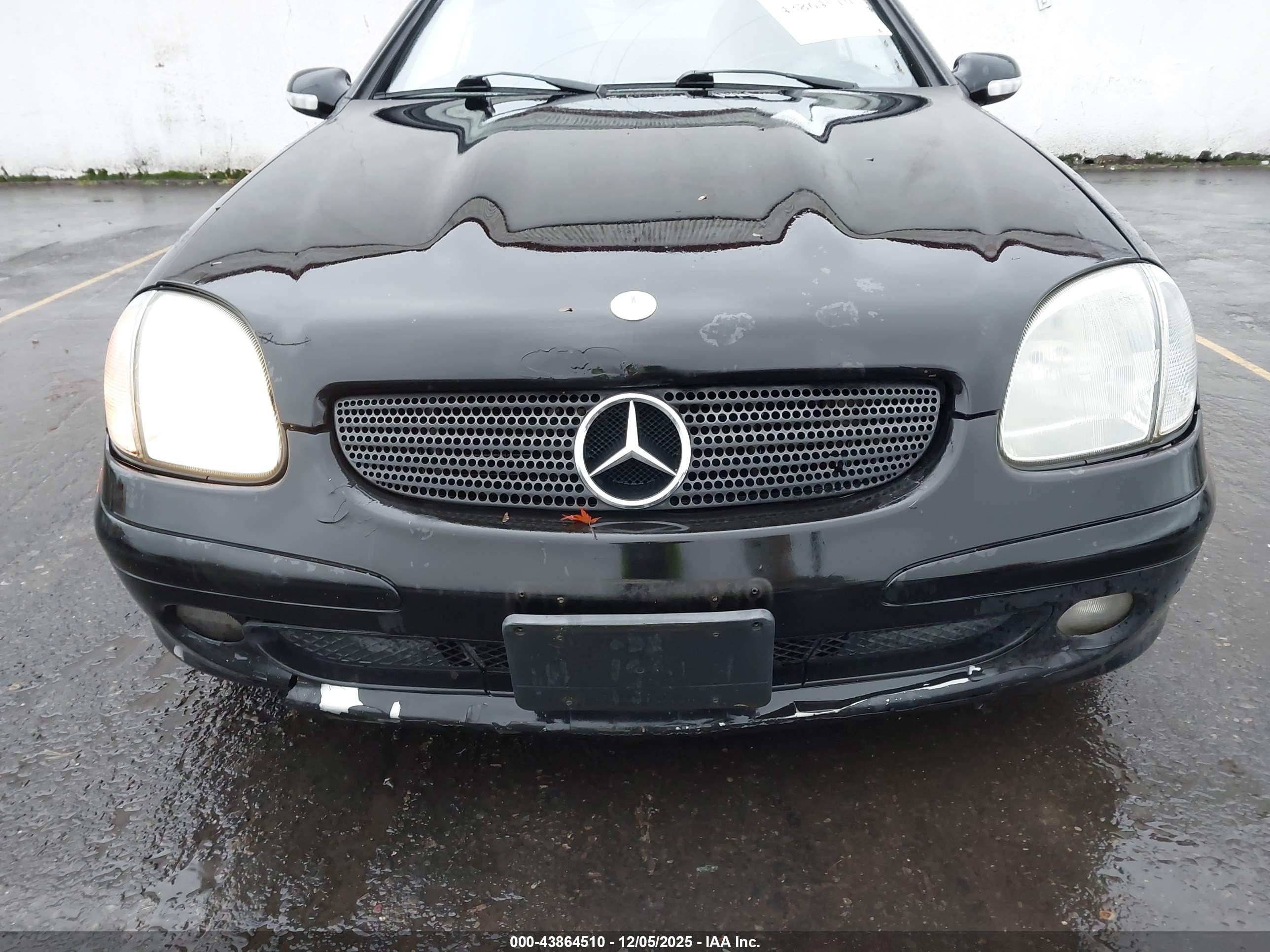 2001 Mercedes-benz Slk 230 Kompressor Black vin: WDBKK49F11F208354