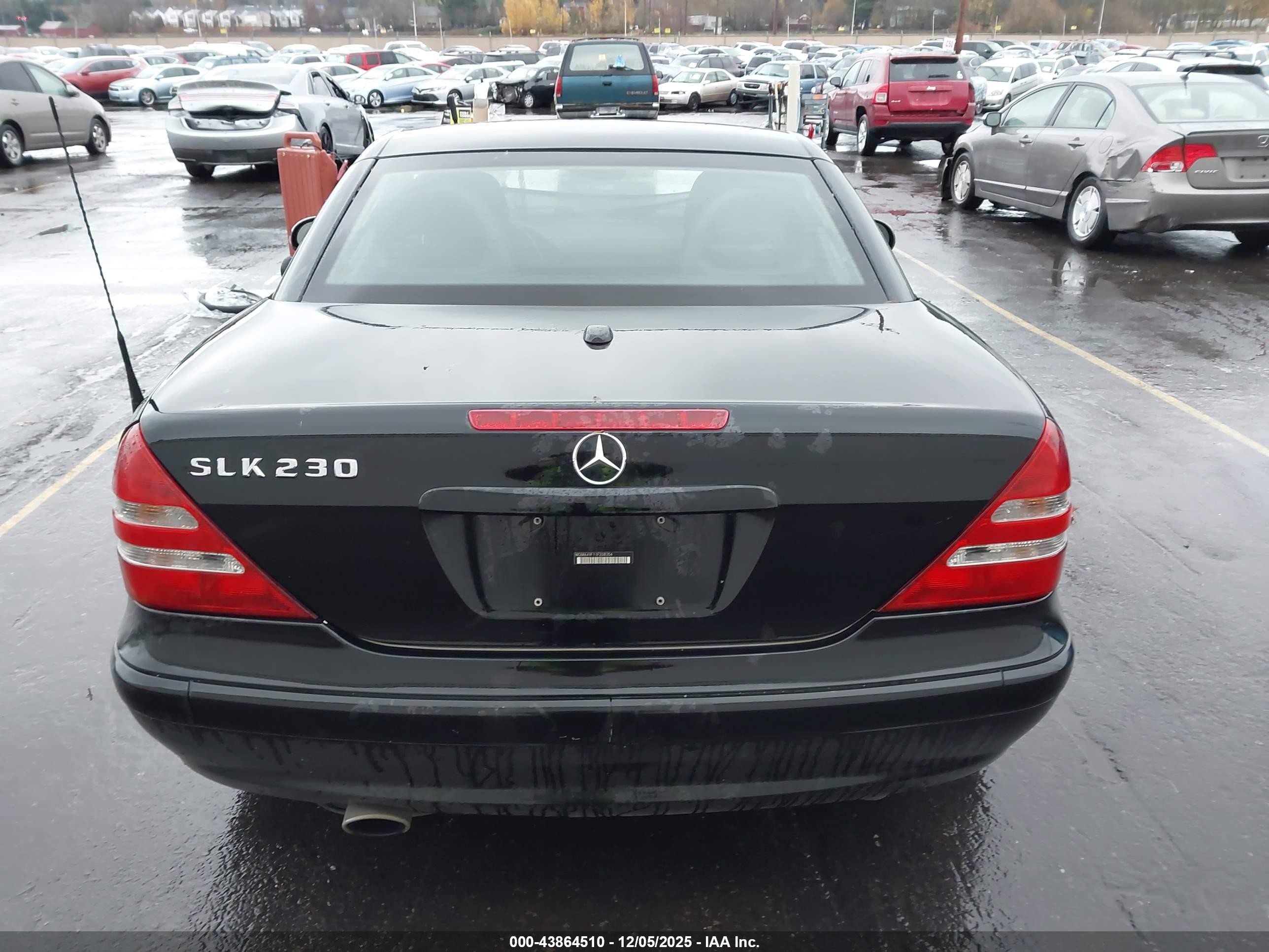 2001 Mercedes-benz Slk 230 Kompressor Black vin: WDBKK49F11F208354