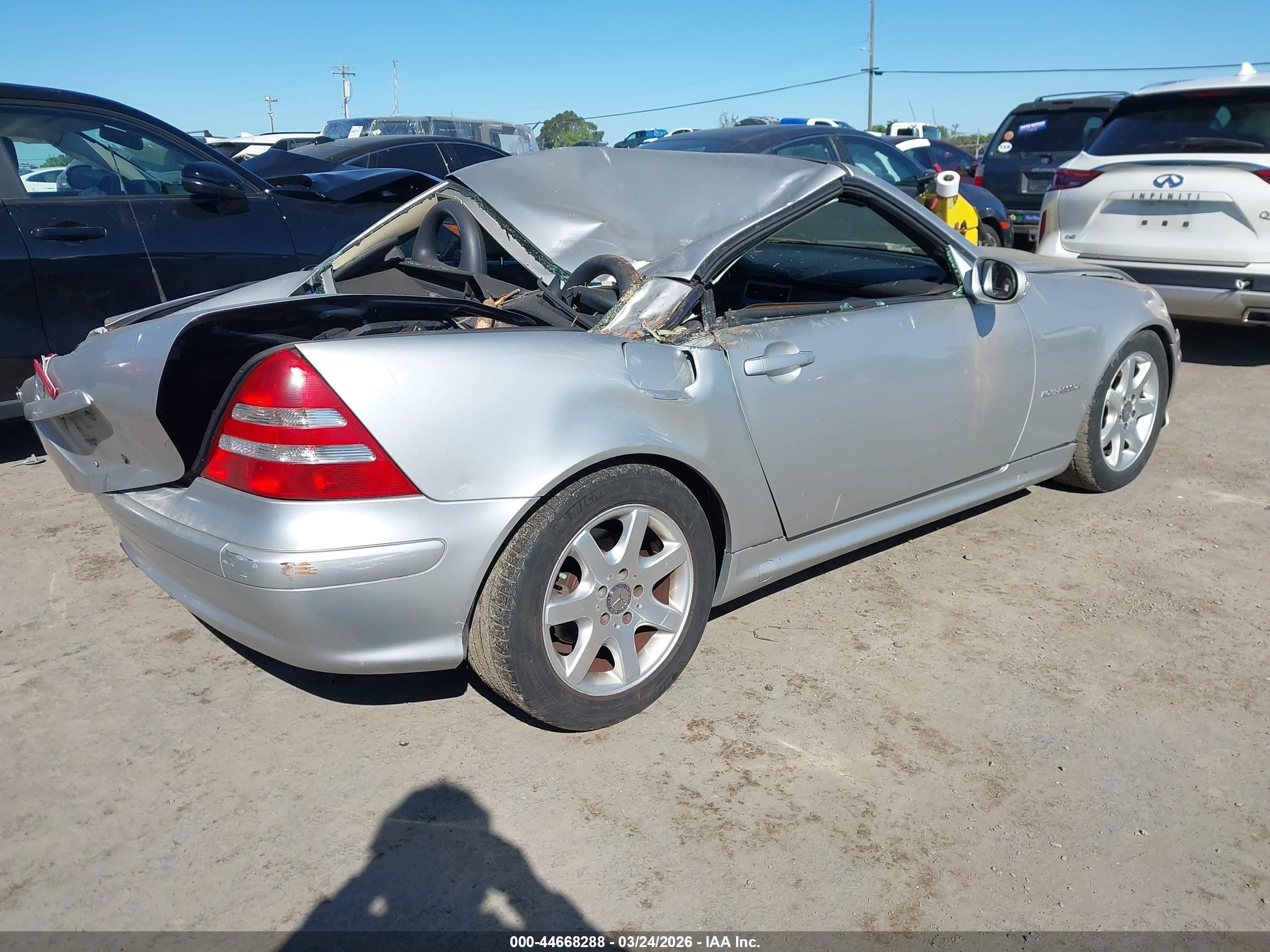 2001 Mercedes-benz Slk 230 Kompressor Silver vin: WDBKK49F11F224733