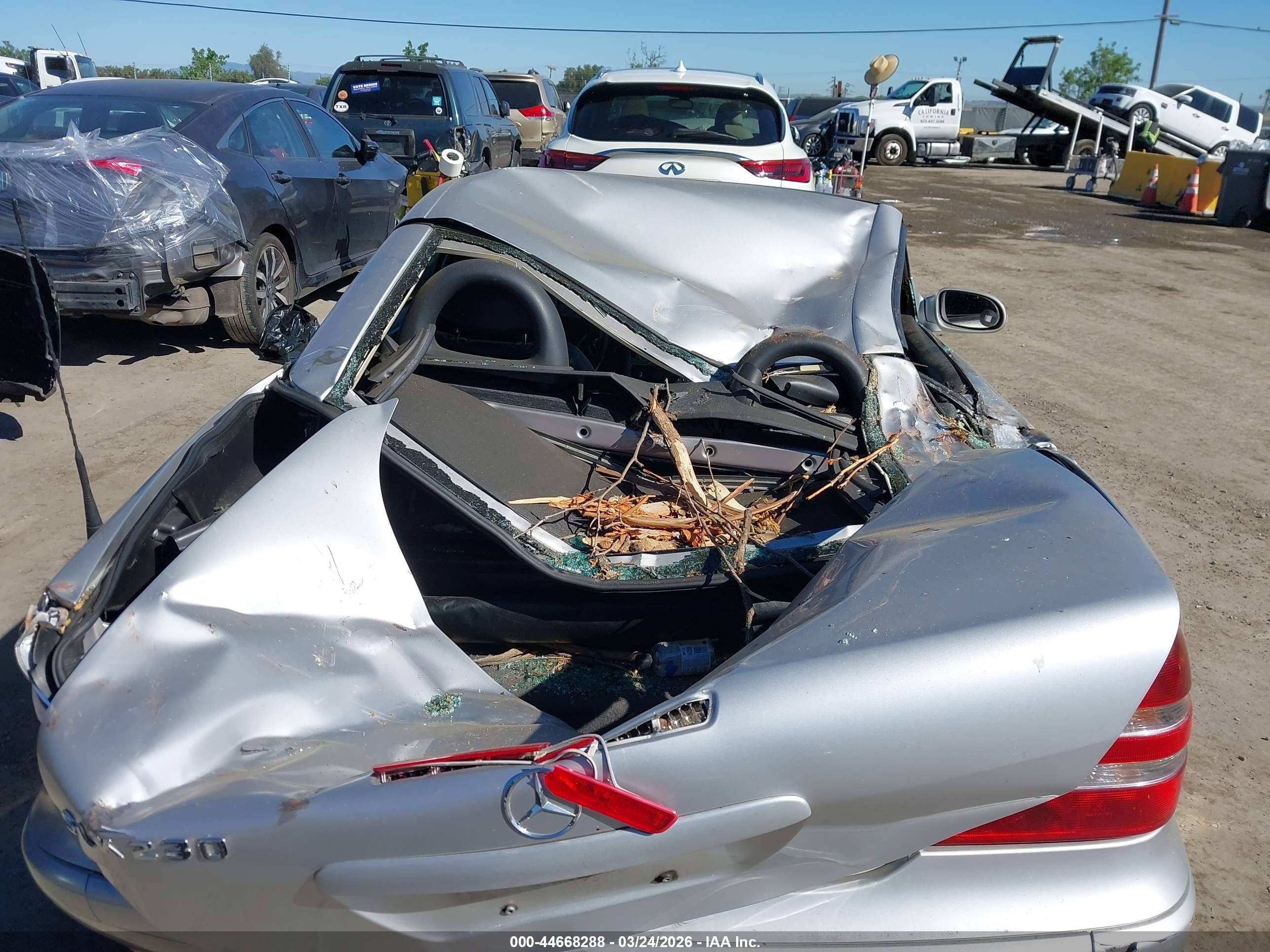 2001 Mercedes-benz Slk 230 Kompressor Silver vin: WDBKK49F11F224733