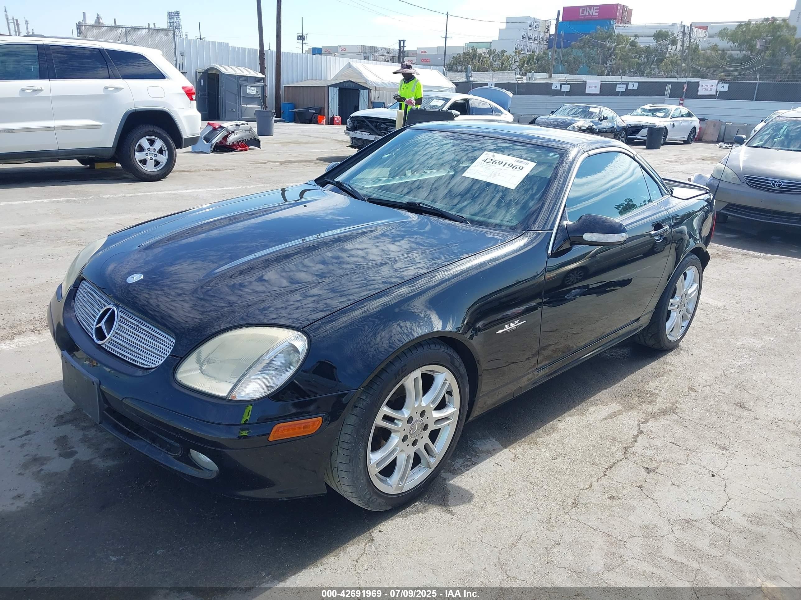 2004 Mercedes-benz Slk 230 Kompressor Black vin: WDBKK49F14F300746