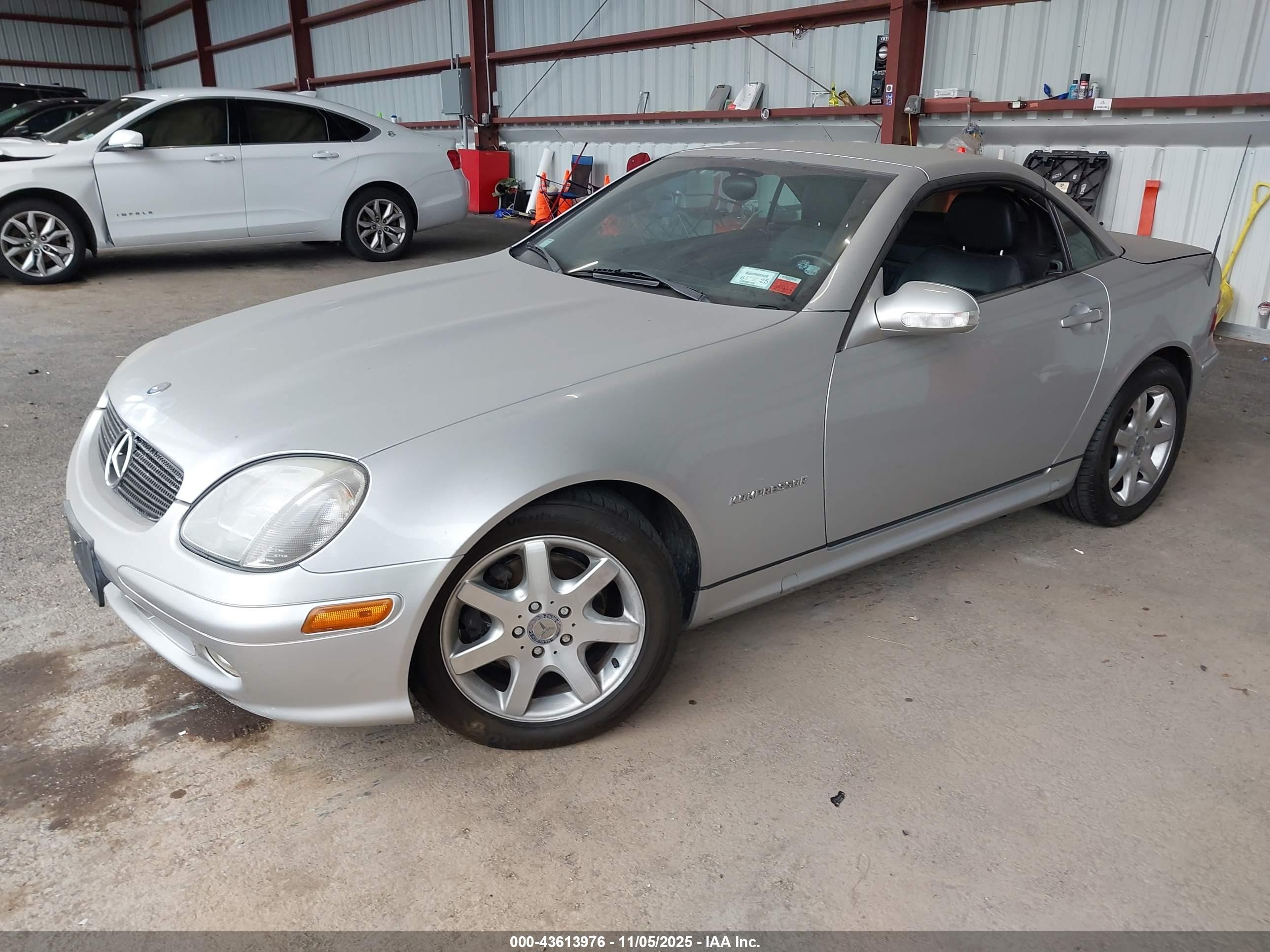 2001 Mercedes-benz Slk 230 Kompressor Silver vin: WDBKK49F21F214504