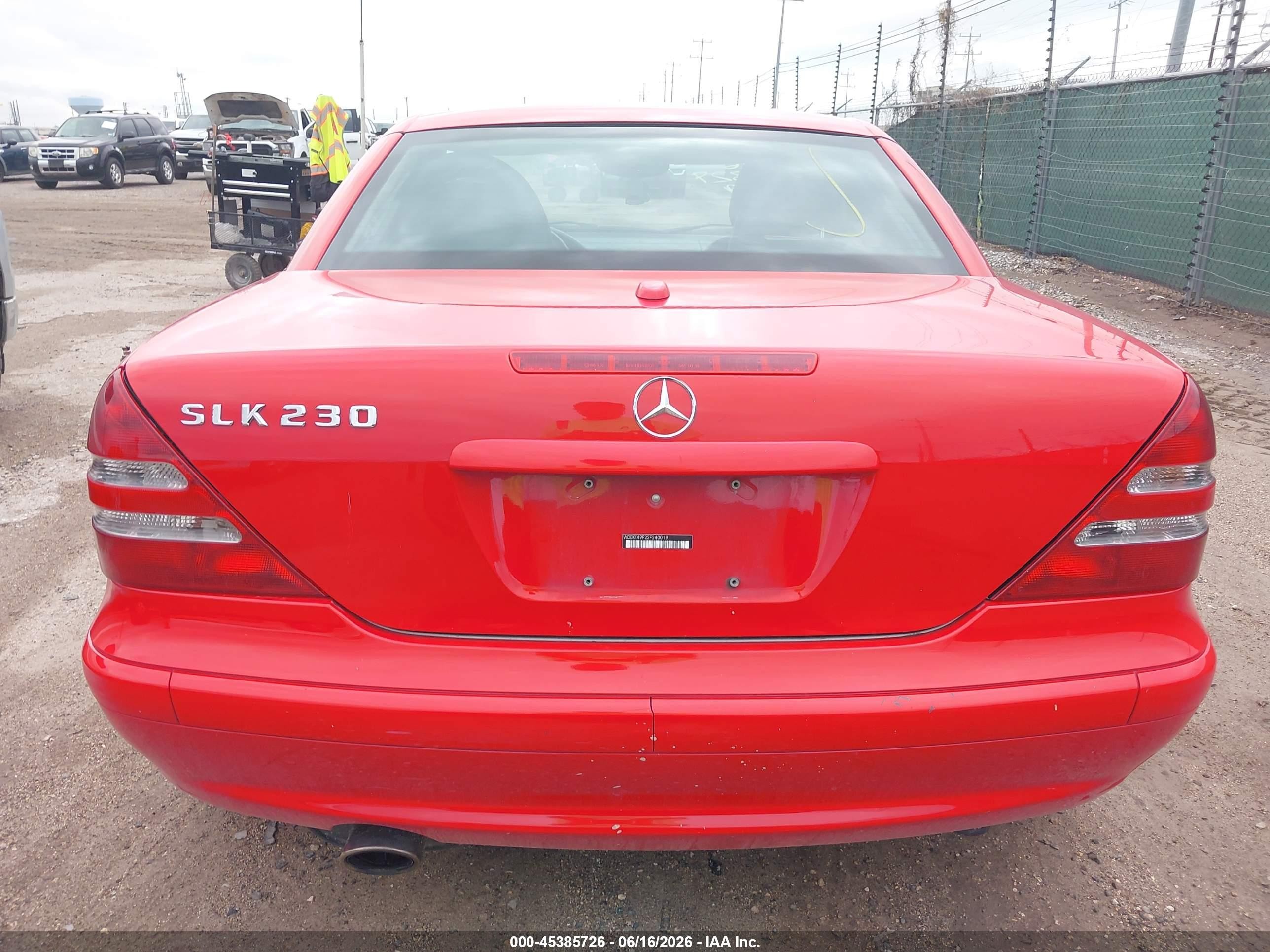 2002 Mercedes-benz Slk 230 Kompressor Красный vin: WDBKK49F22F240019