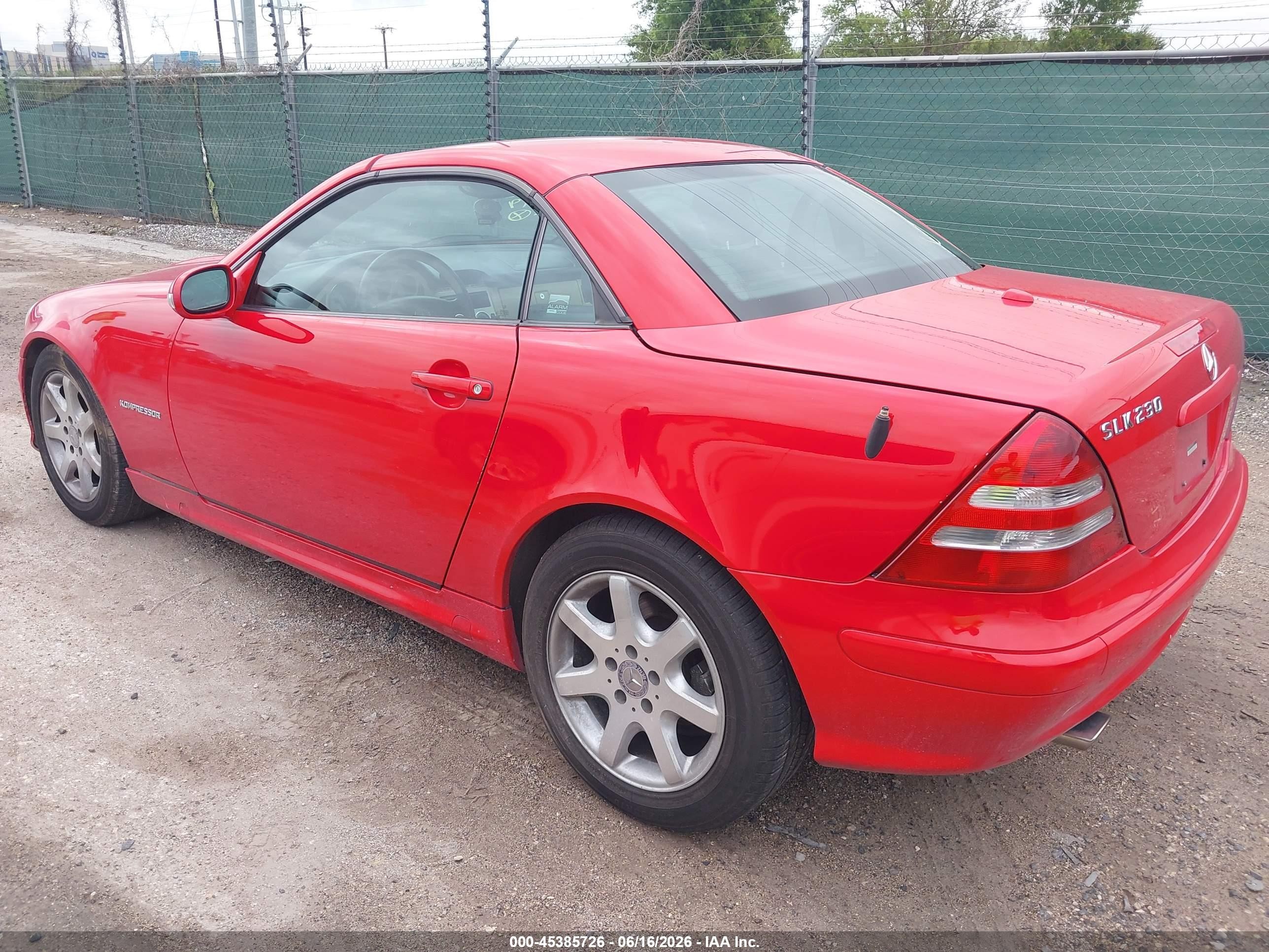2002 Mercedes-benz Slk 230 Kompressor Красный vin: WDBKK49F22F240019