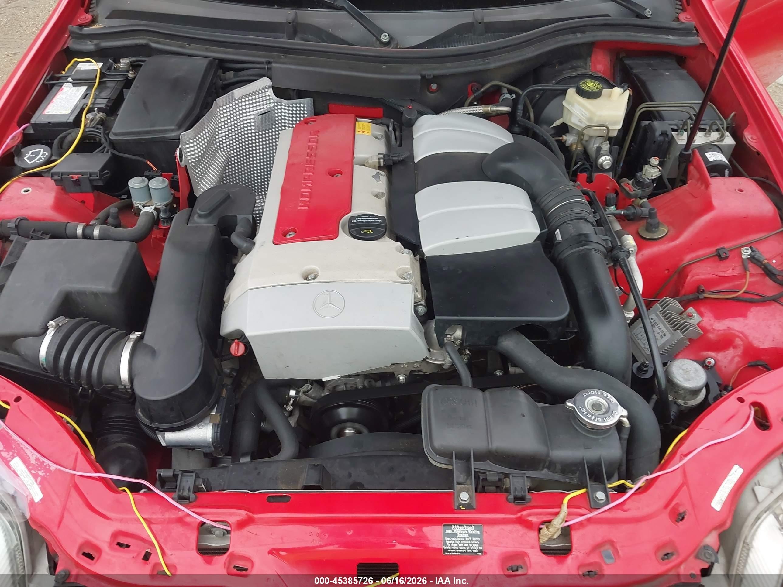 2002 Mercedes-benz Slk 230 Kompressor Красный vin: WDBKK49F22F240019