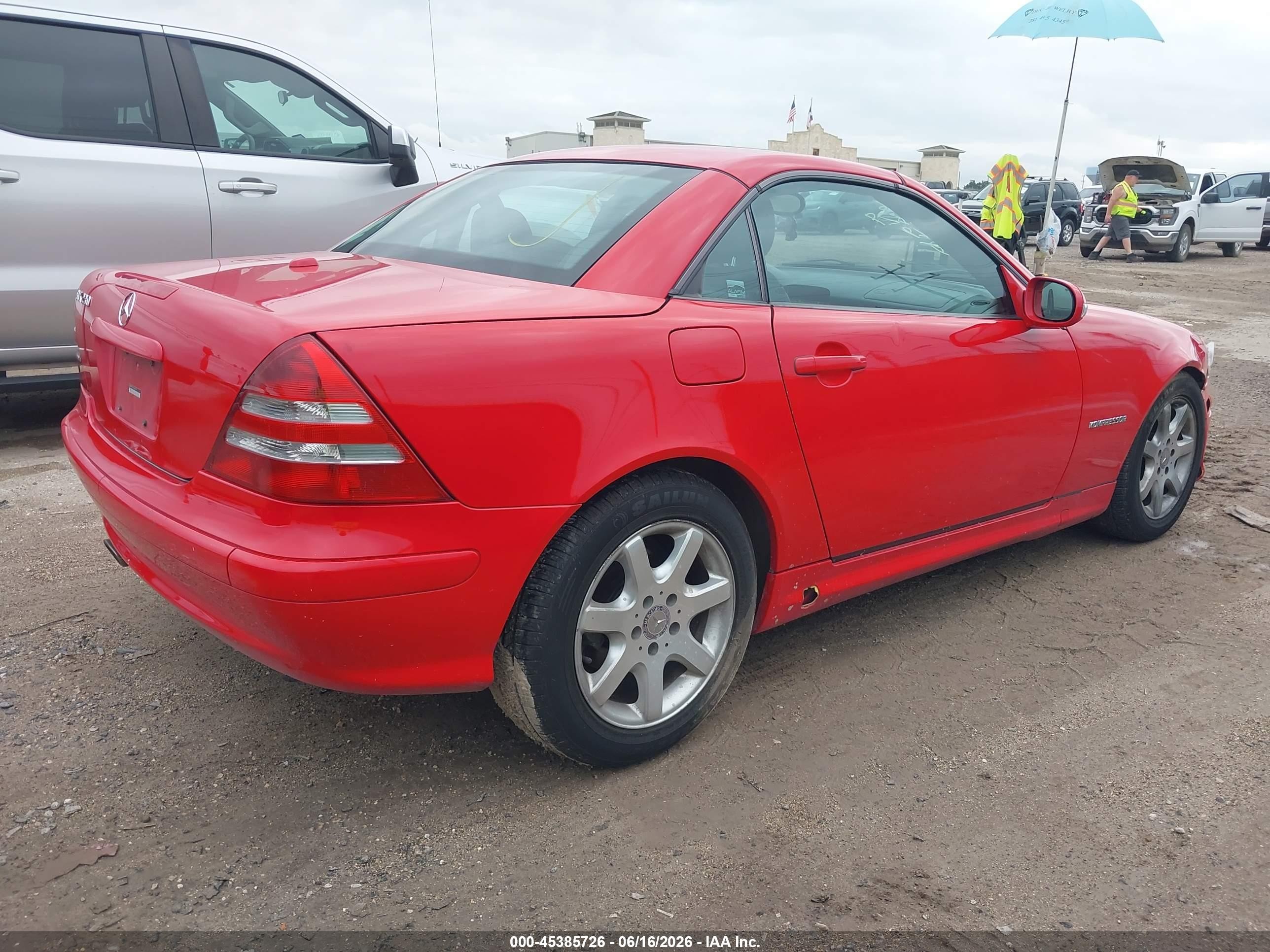 2002 Mercedes-benz Slk 230 Kompressor Красный vin: WDBKK49F22F240019