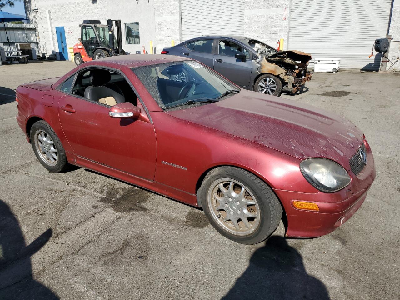 2001 Mercedes-benz Slk 230 Kompressor Burgundy vin: WDBKK49F31F177978