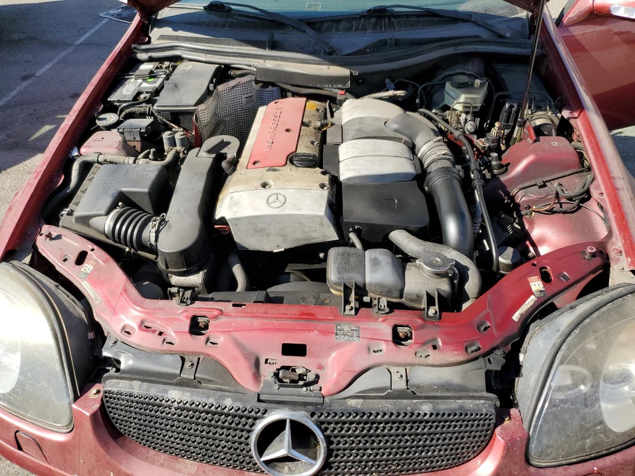 2001 Mercedes-benz Slk 230 Kompressor Burgundy vin: WDBKK49F31F177978