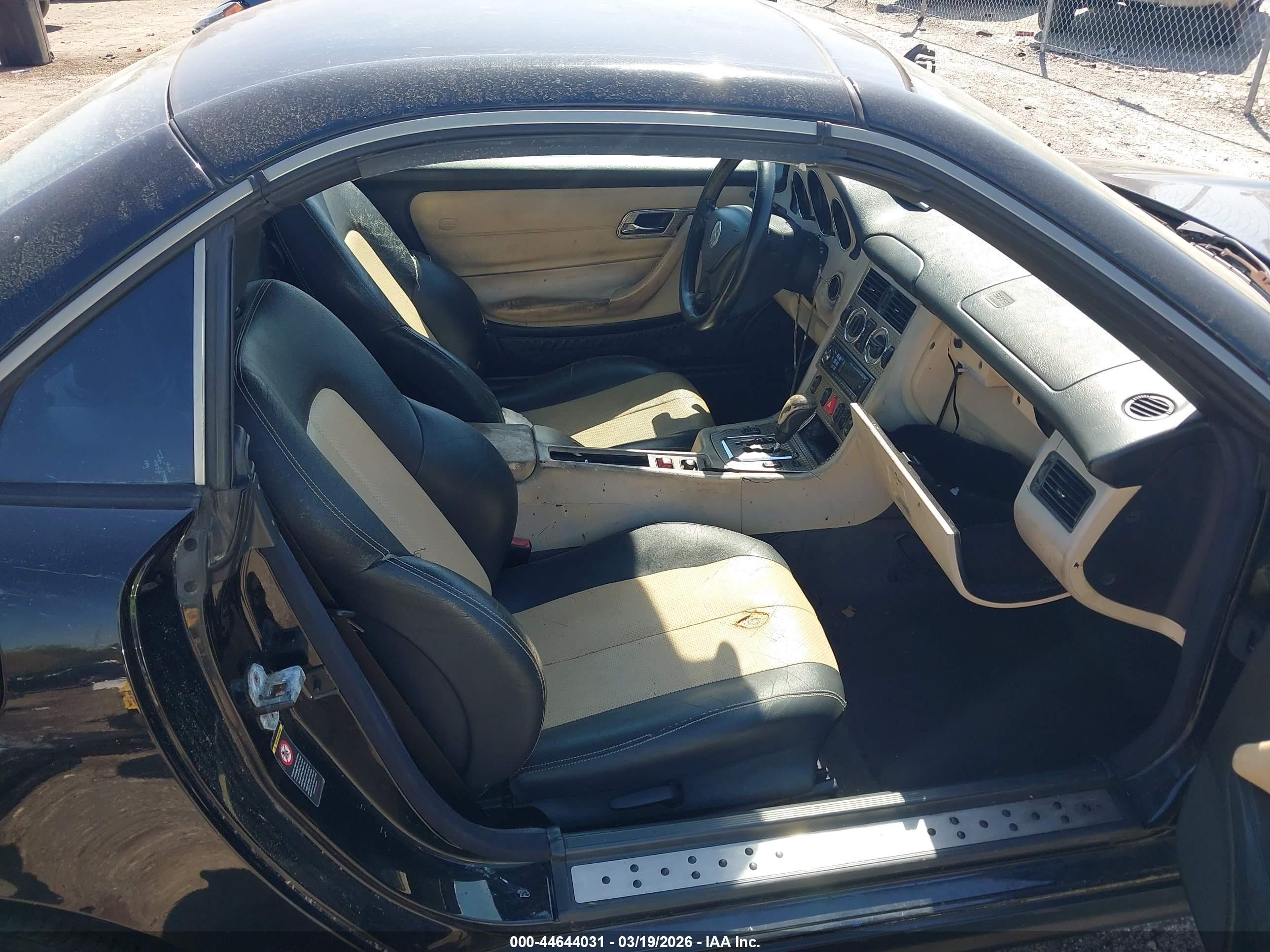 2001 Mercedes-benz Slk 230 Kompressor Black vin: WDBKK49F31F201616