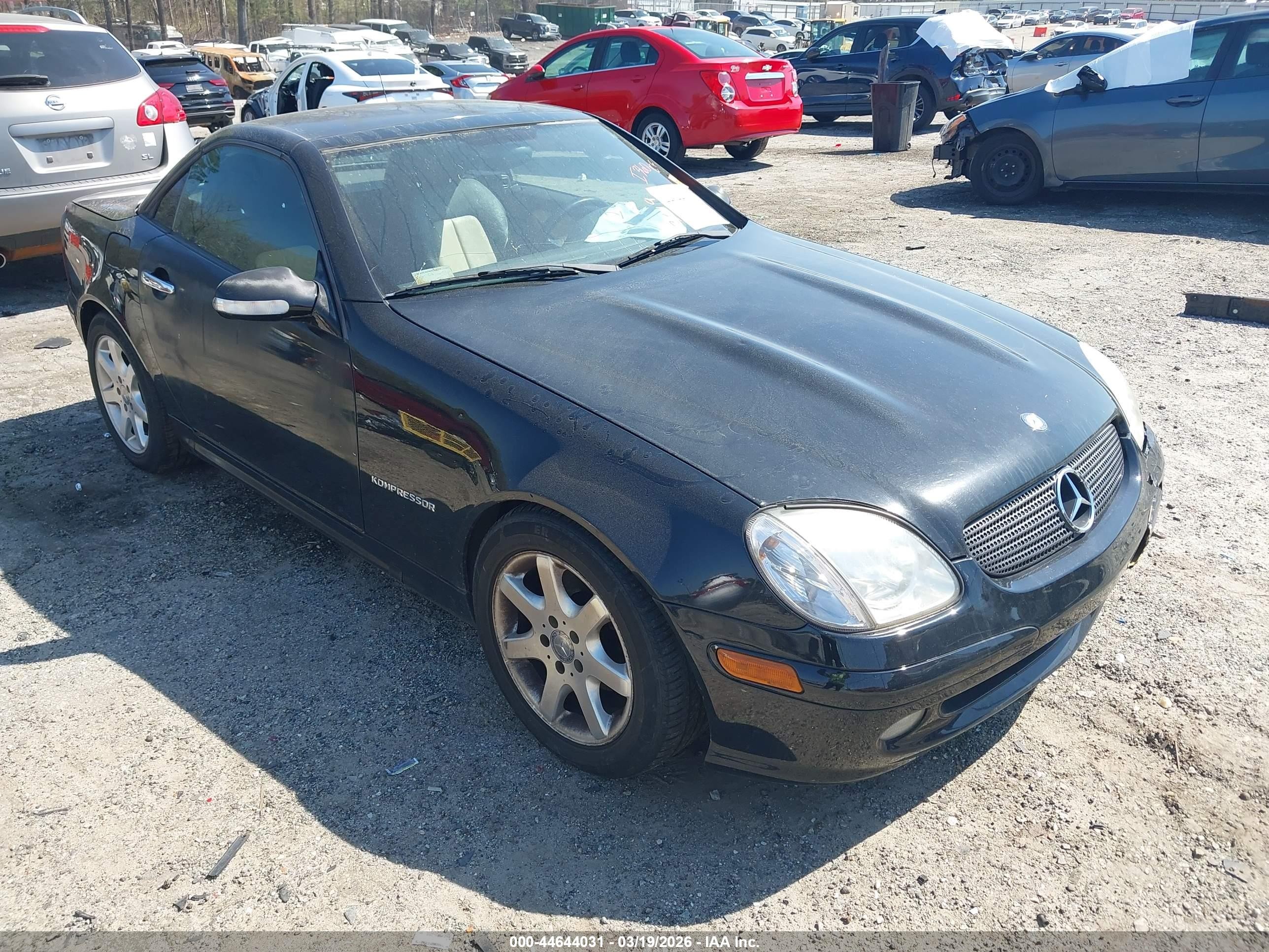 2001 Mercedes-benz Slk 230 Kompressor Black vin: WDBKK49F31F201616