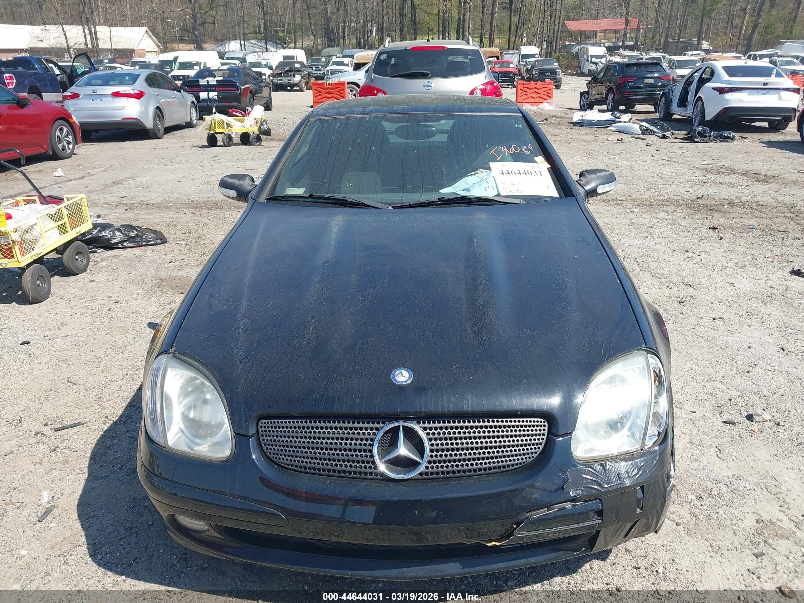 2001 Mercedes-benz Slk 230 Kompressor Black vin: WDBKK49F31F201616
