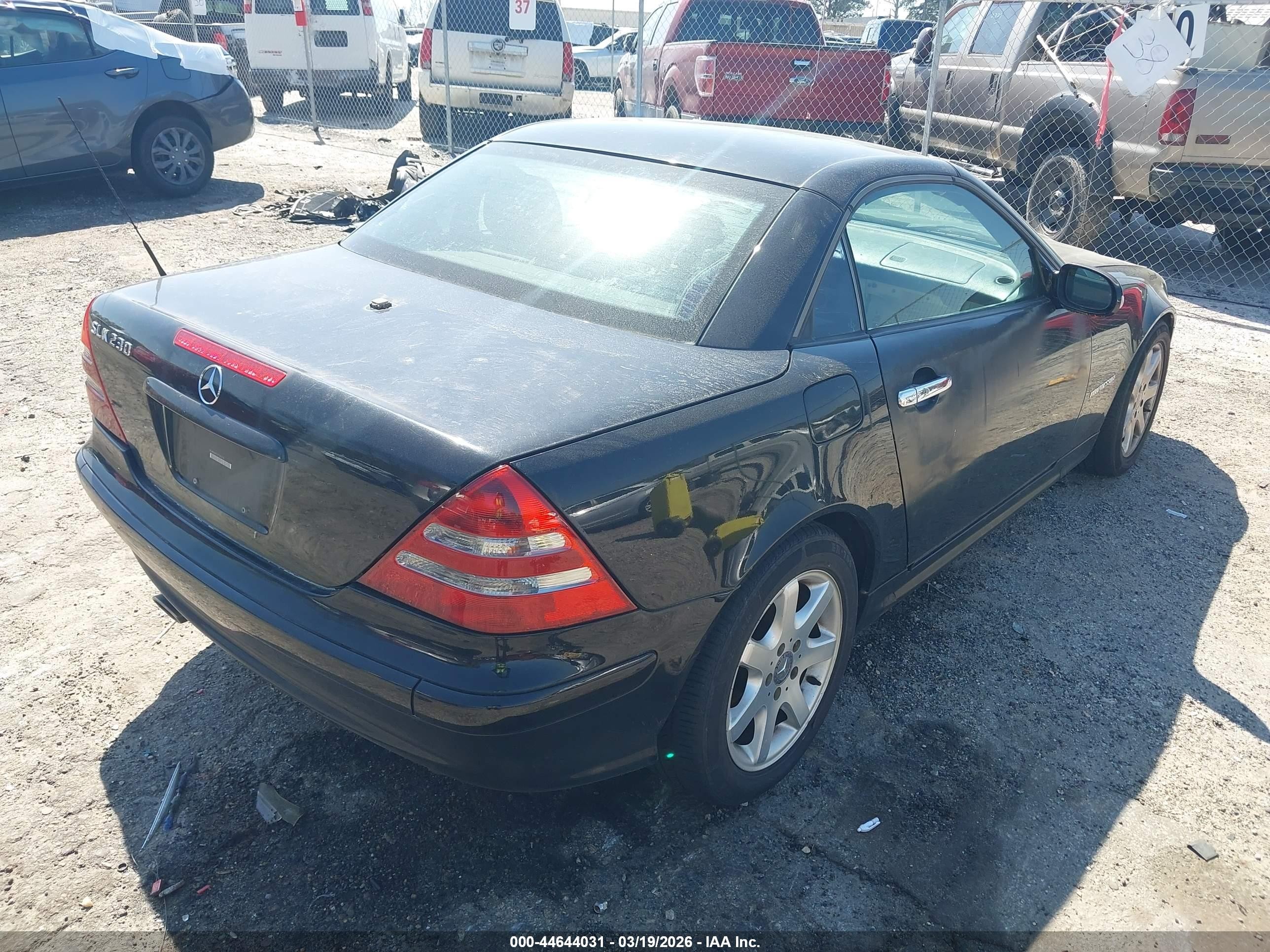 2001 Mercedes-benz Slk 230 Kompressor Black vin: WDBKK49F31F201616