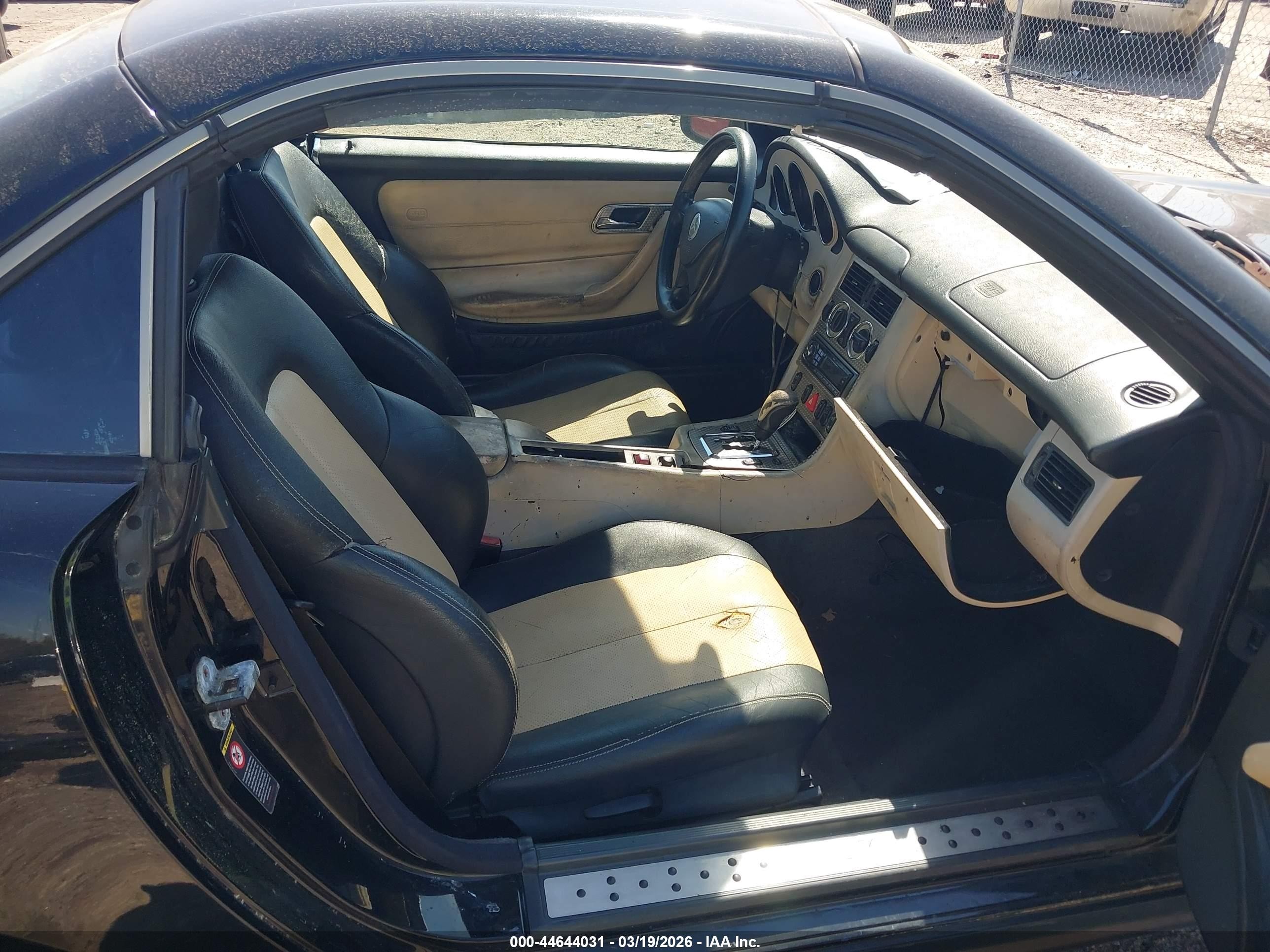 2001 Mercedes-benz Slk 230 Kompressor Black vin: WDBKK49F31F201616