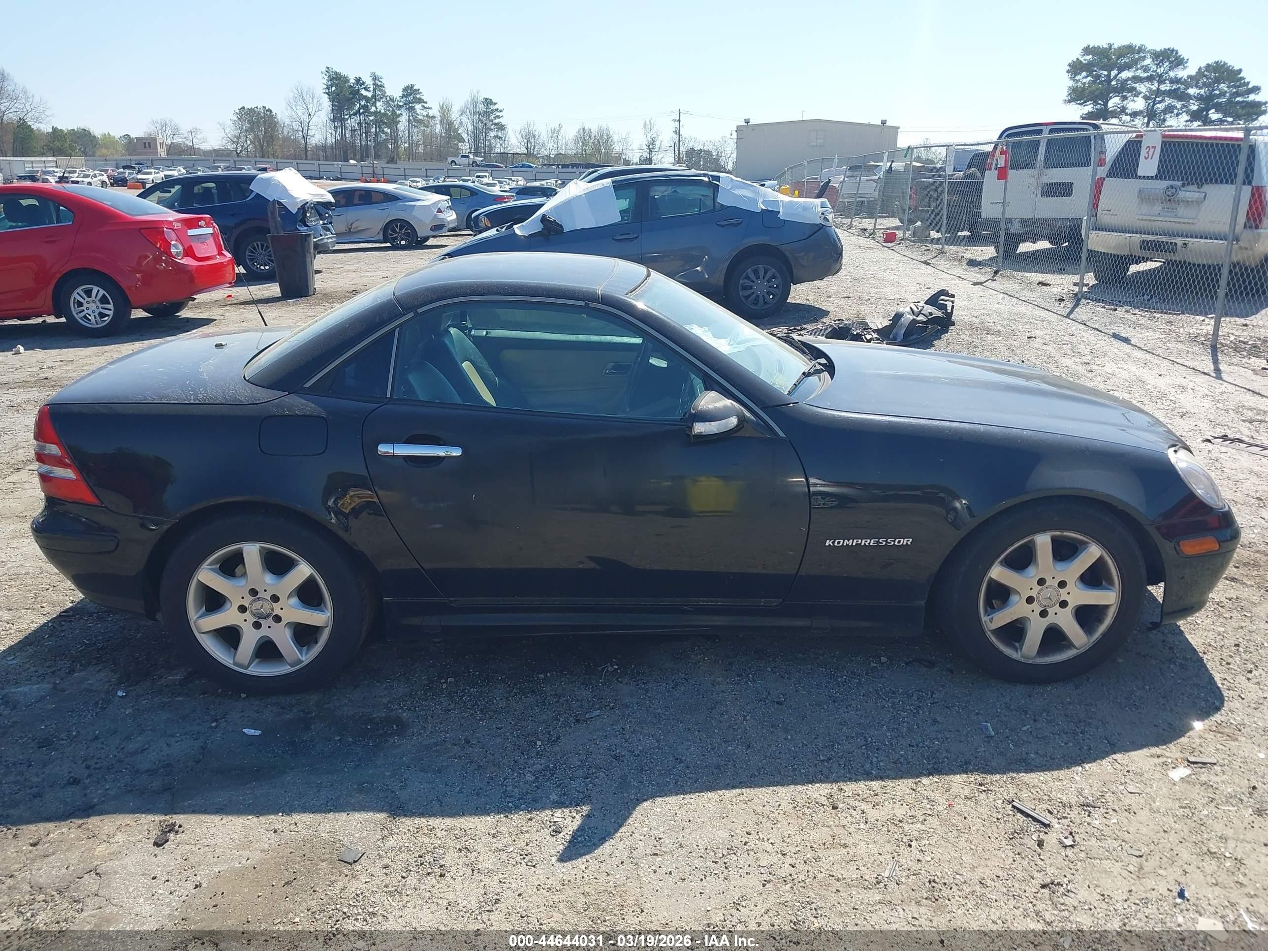 2001 Mercedes-benz Slk 230 Kompressor Black vin: WDBKK49F31F201616