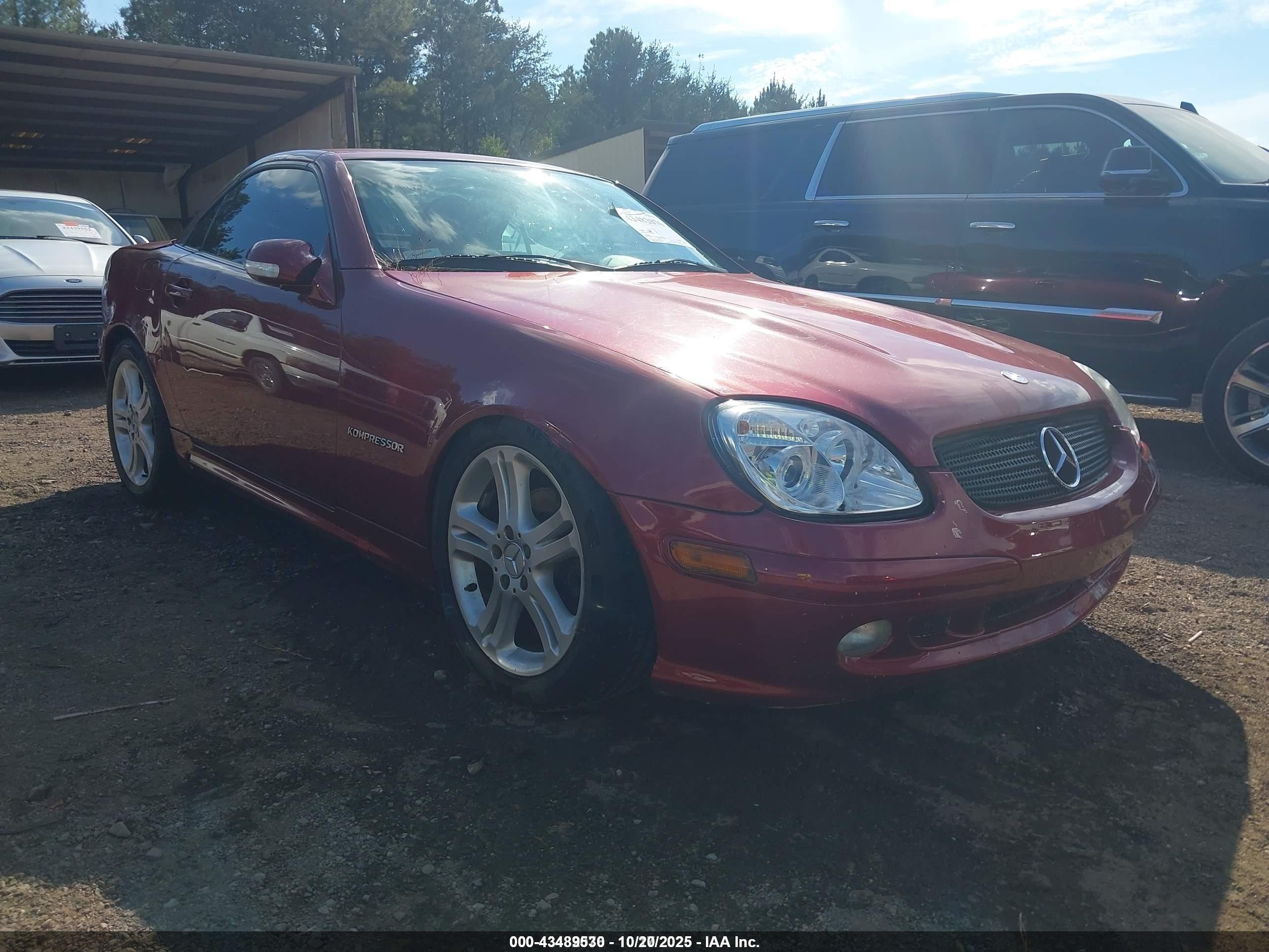 2001 Mercedes-benz Slk 230 Kompressor Burgundy vin: WDBKK49F31F203625