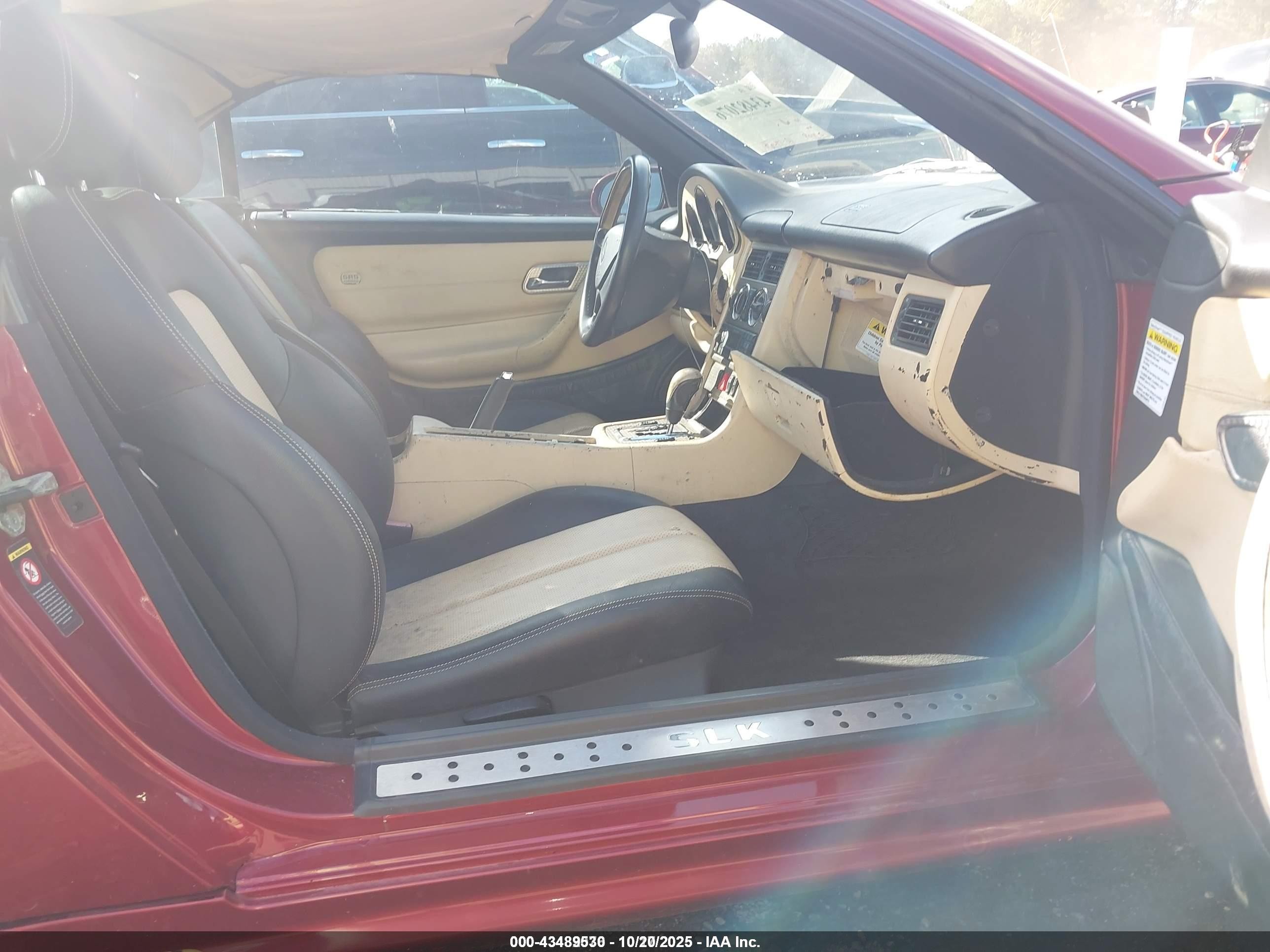 2001 Mercedes-benz Slk 230 Kompressor Burgundy vin: WDBKK49F31F203625
