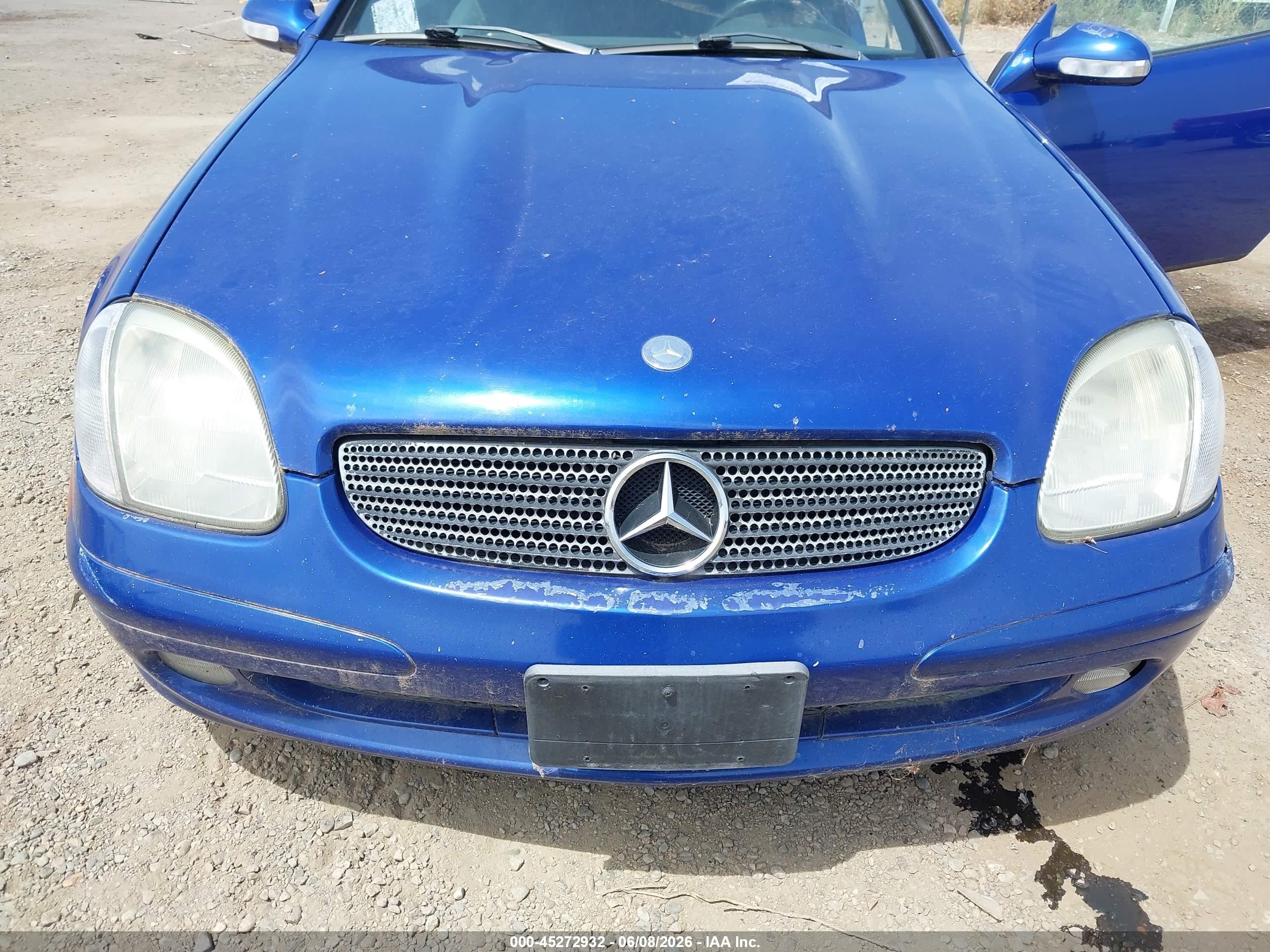 2001 Mercedes-benz Slk 230 Kompressor Blue vin: WDBKK49F31F225107