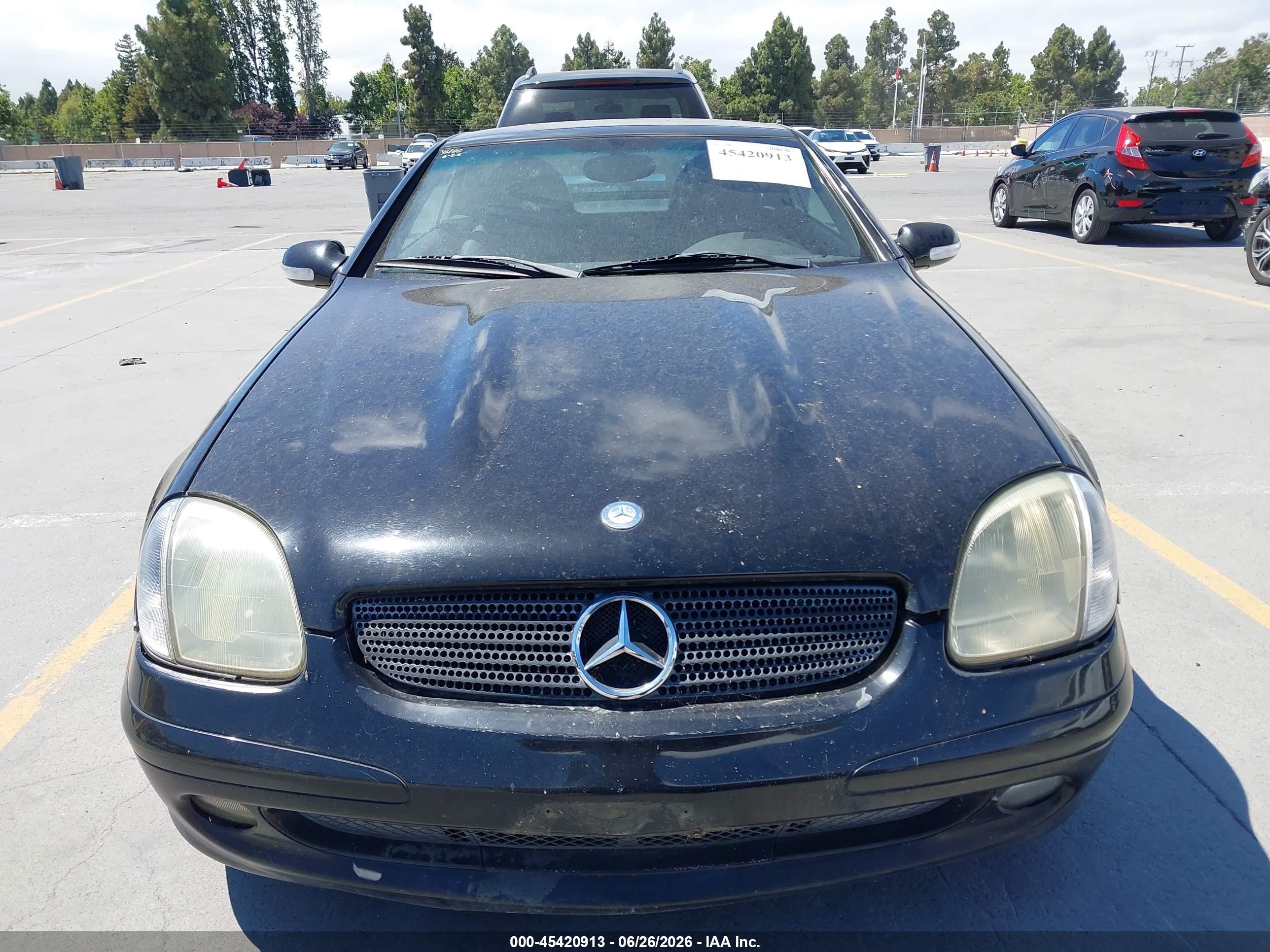 2002 Mercedes-benz Slk 230 Kompressor Black vin: WDBKK49F32F238036