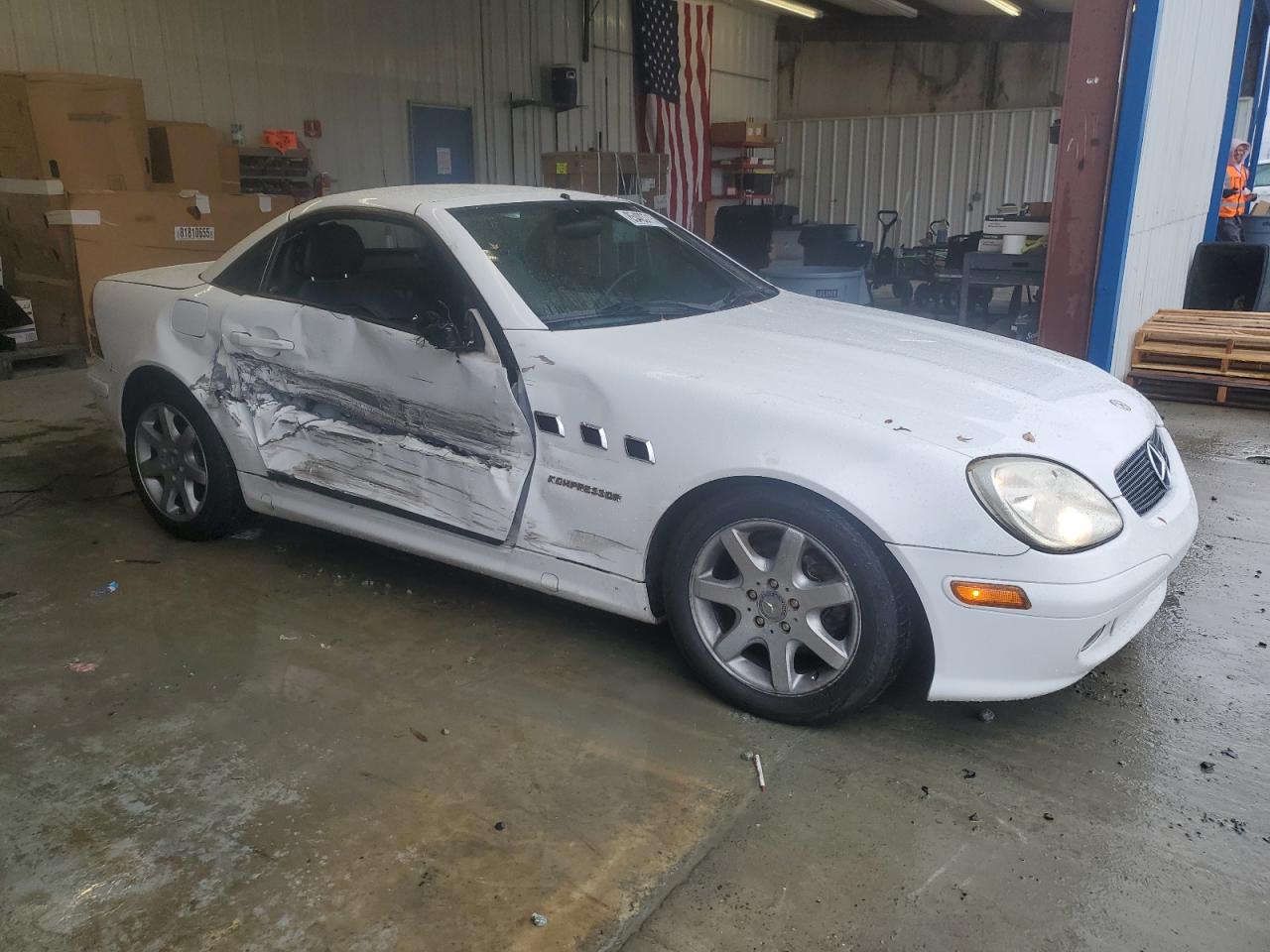 2001 Mercedes-benz Slk 230 Kompressor White vin: WDBKK49F41F184745