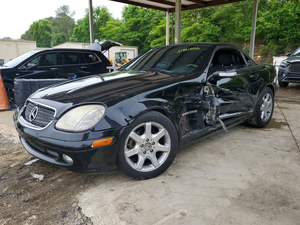 2001 Mercedes-benz Slk 230 Kompressor Black vin: WDBKK49F41F212687