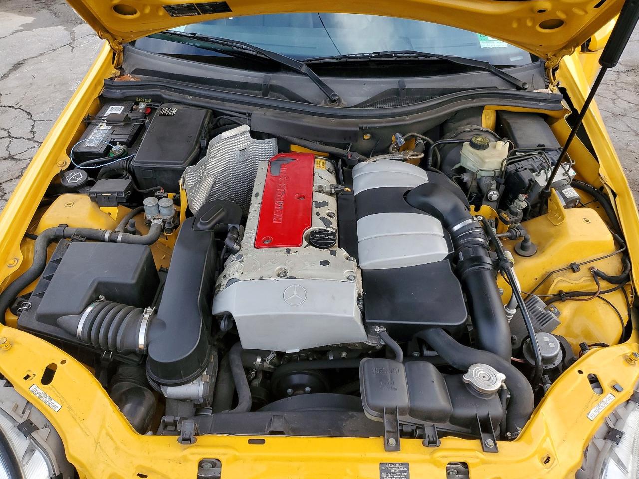 2001 Mercedes-benz Slk 230 Kompressor Yellow vin: WDBKK49F51F189226
