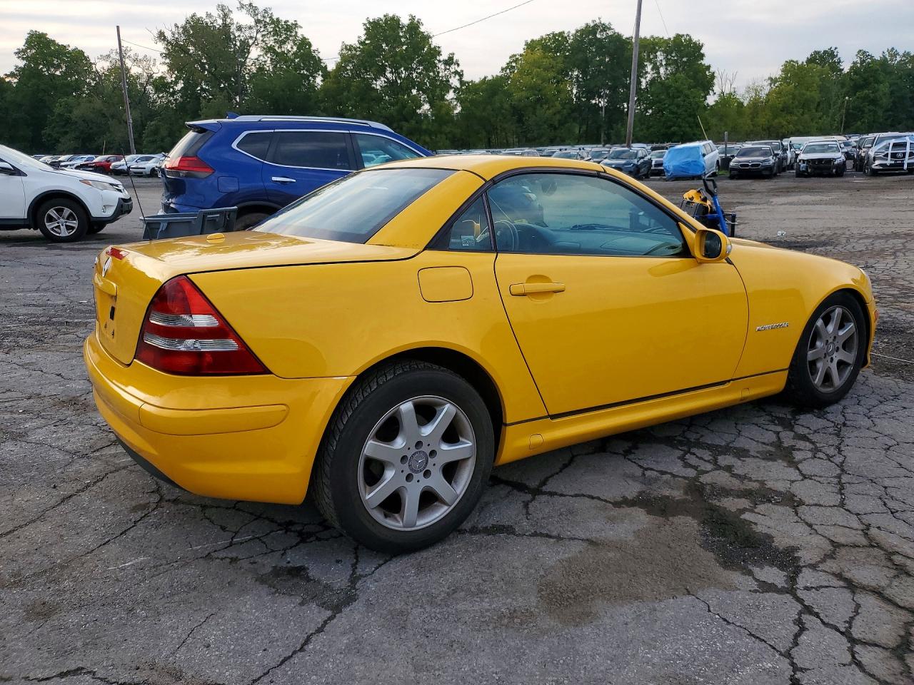 2001 Mercedes-benz Slk 230 Kompressor Yellow vin: WDBKK49F51F189226