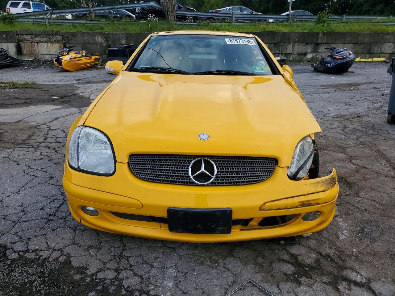2001 Mercedes-benz Slk 230 Kompressor Yellow vin: WDBKK49F51F189226