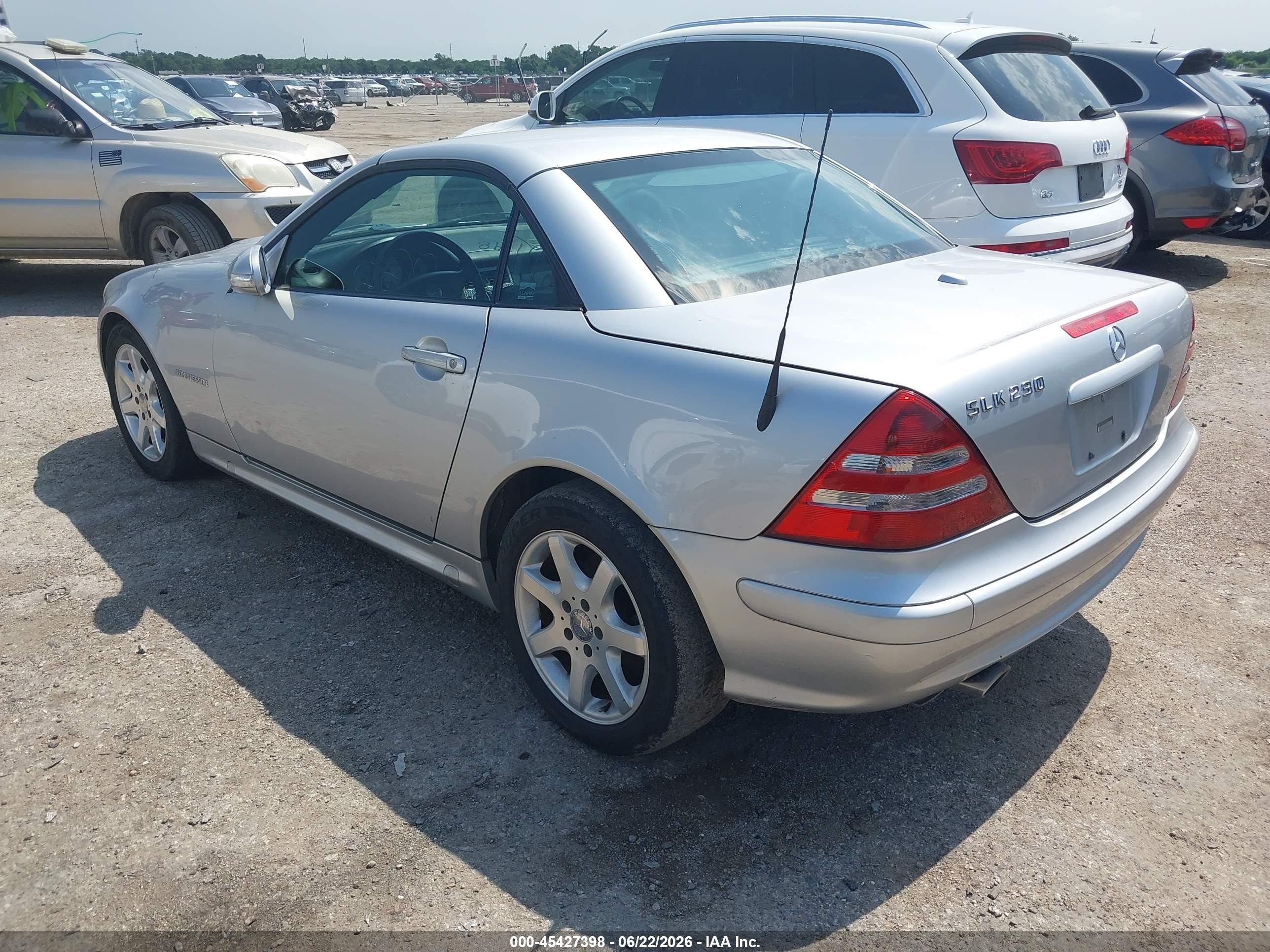 2002 Mercedes-benz Slk 230 Kompressor Silver vin: WDBKK49F52F247627