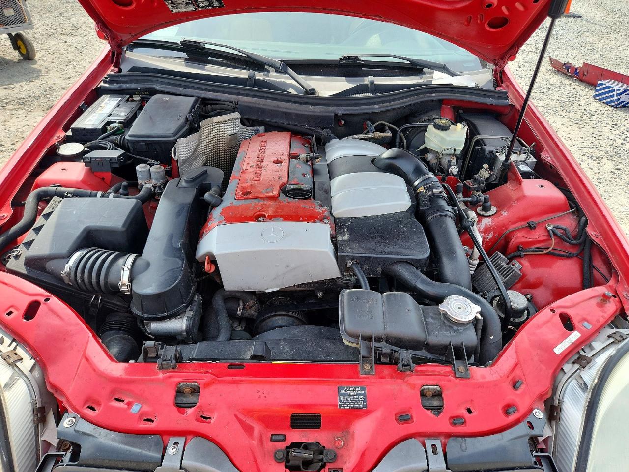 2001 Mercedes-benz Slk 230 Kompressor Red vin: WDBKK49F61F187467