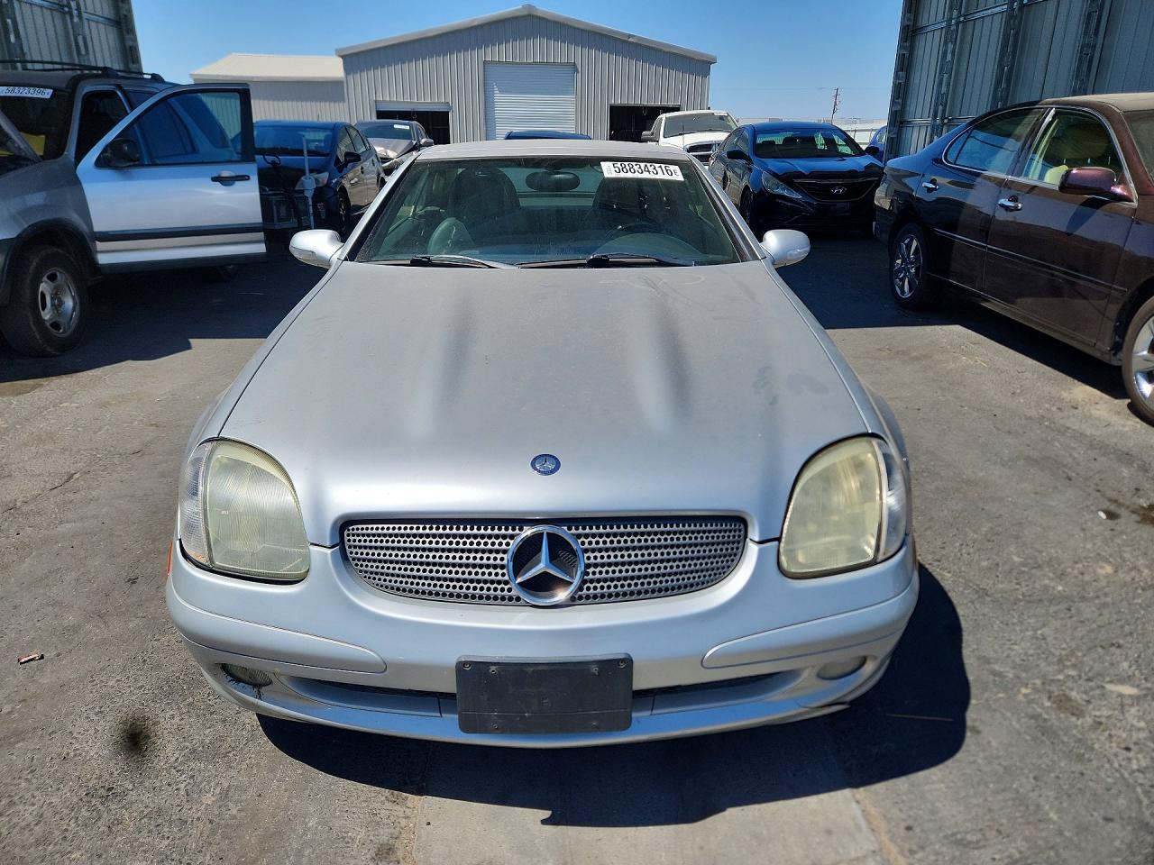 2002 Mercedes-benz Slk 230 Kompressor Silver vin: WDBKK49F62F252545