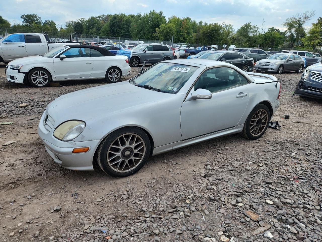 2001 Mercedes-benz Slk 230 Kompressor Silver vin: WDBKK49F71F223246