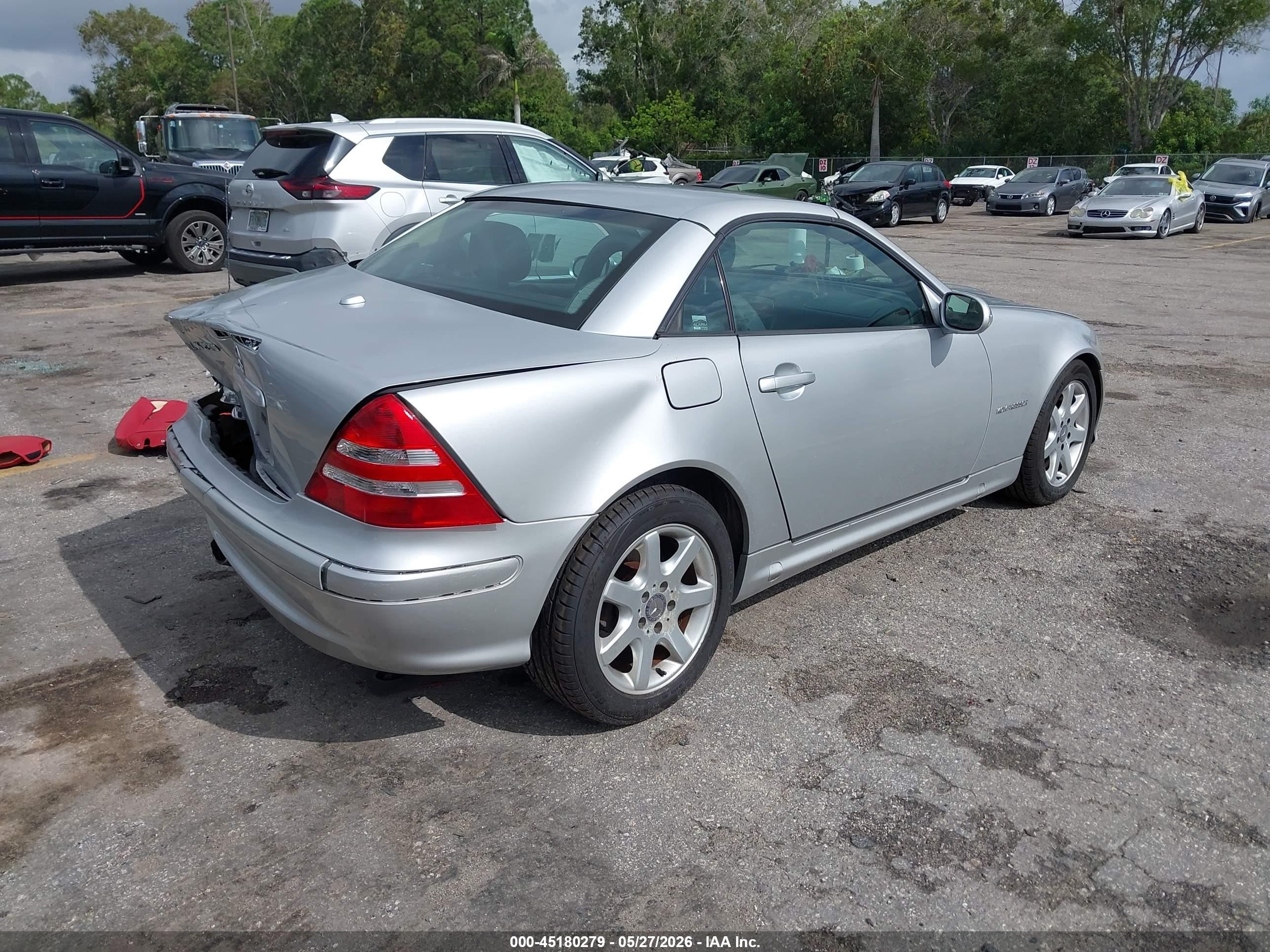 2001 Mercedes-benz Slk 230 Kompressor Silver vin: WDBKK49F71F227412
