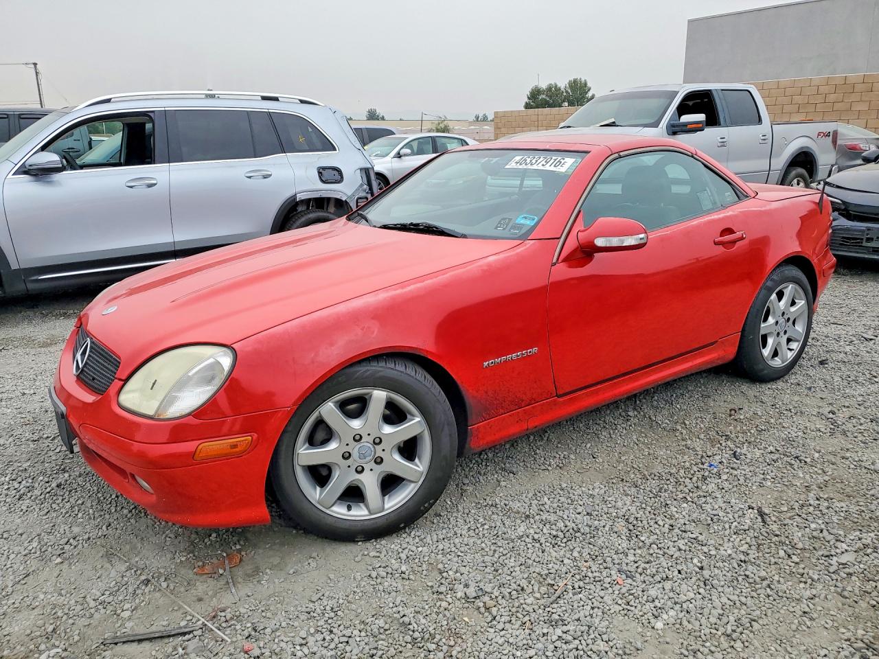 2001 Mercedes Benz Slk 230 Kompressor Red vin: WDBKK49F71F229516