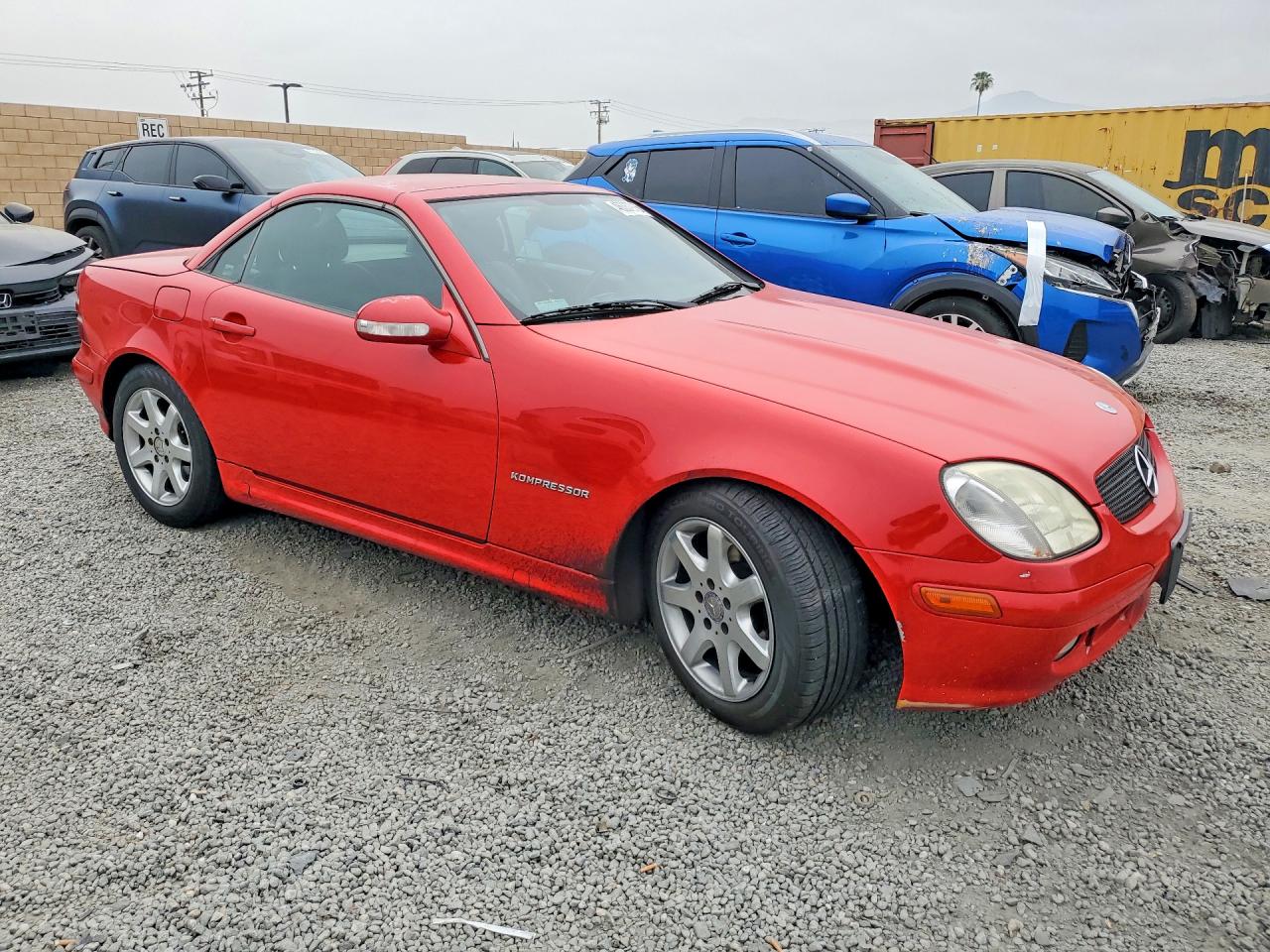 2001 Mercedes Benz Slk 230 Kompressor Red vin: WDBKK49F71F229516