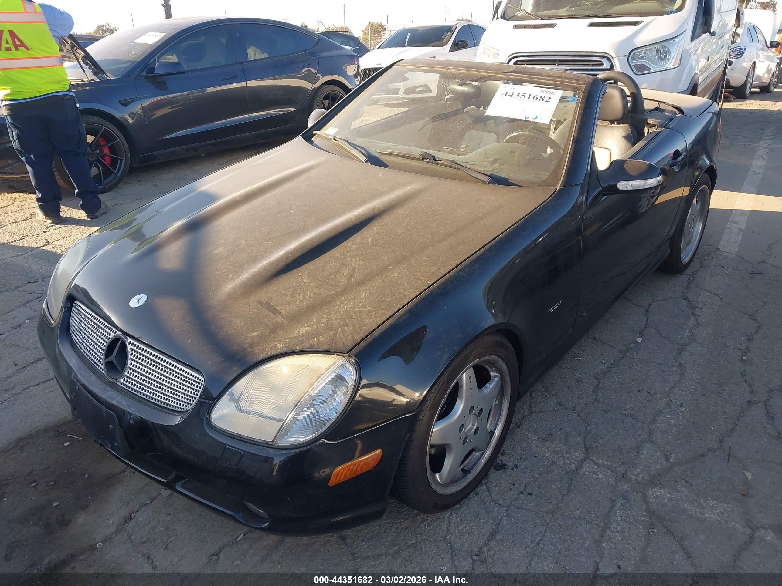2001 Mercedes-benz Slk 230 Kompressor Black vin: WDBKK49F81F168810