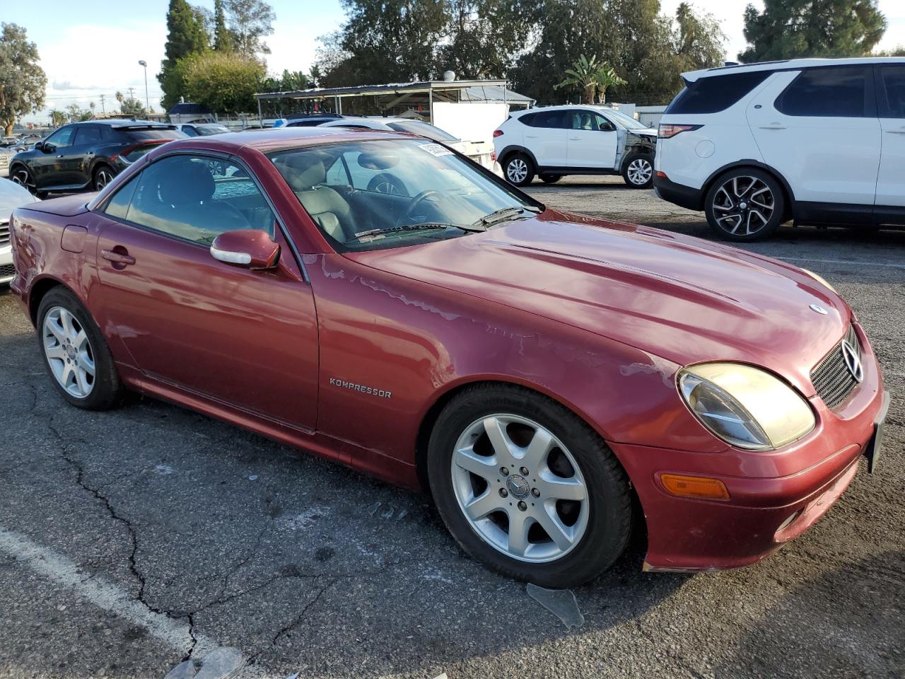 2001 Mercedes-benz Slk 230 Kompressor Burgundy vin: WDBKK49F81F196199