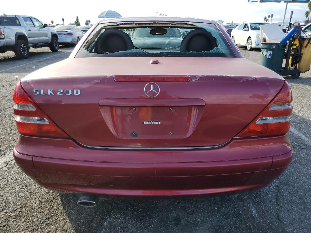 2001 Mercedes-benz Slk 230 Kompressor Burgundy vin: WDBKK49F81F196199