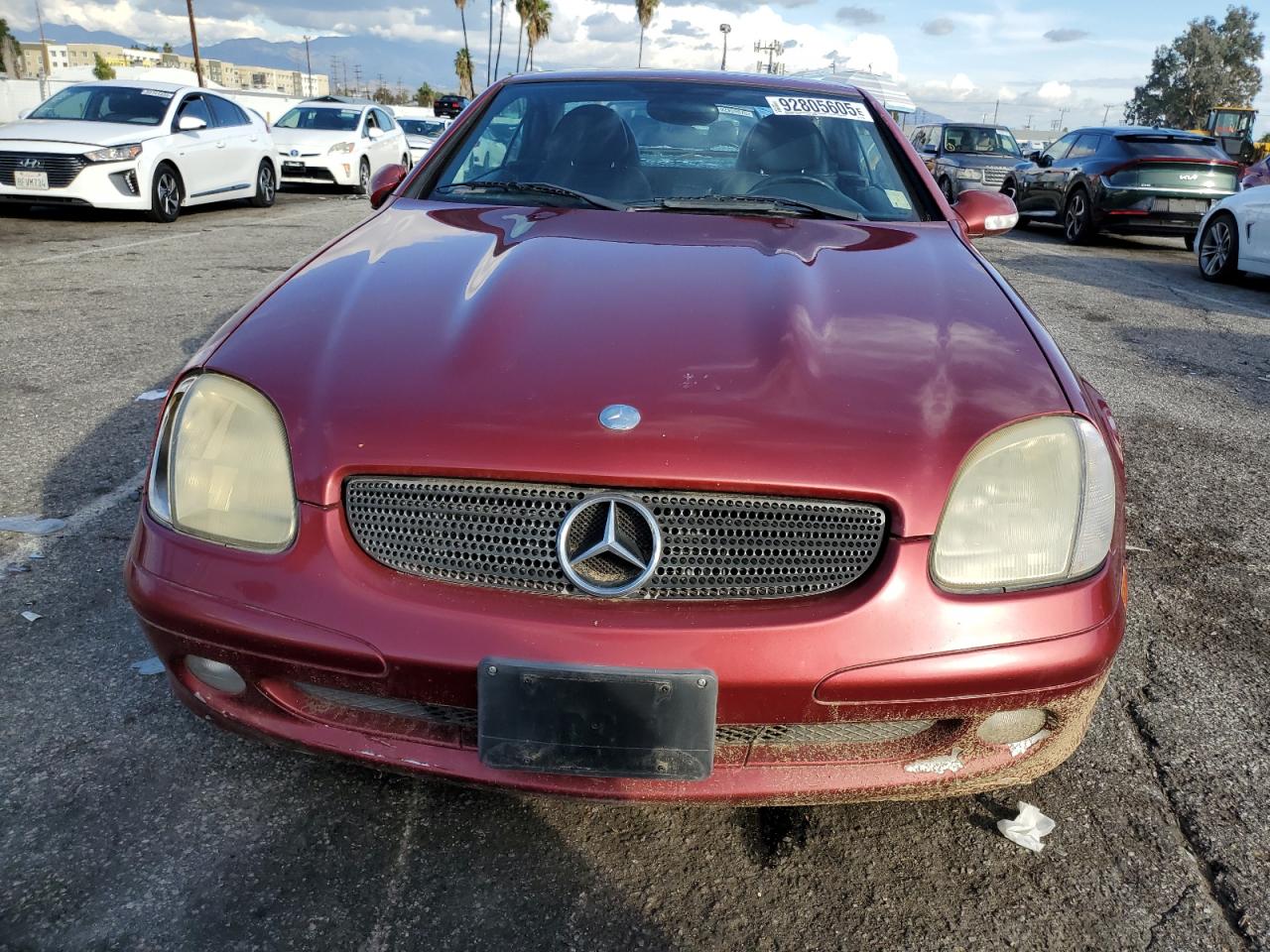 2001 Mercedes-benz Slk 230 Kompressor Burgundy vin: WDBKK49F81F196199