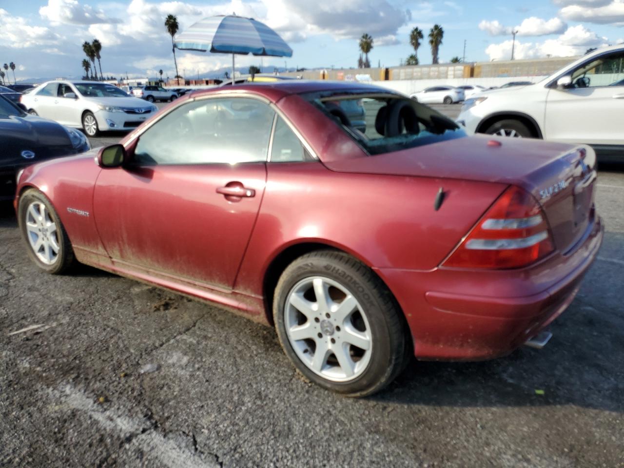 2001 Mercedes-benz Slk 230 Kompressor Burgundy vin: WDBKK49F81F196199