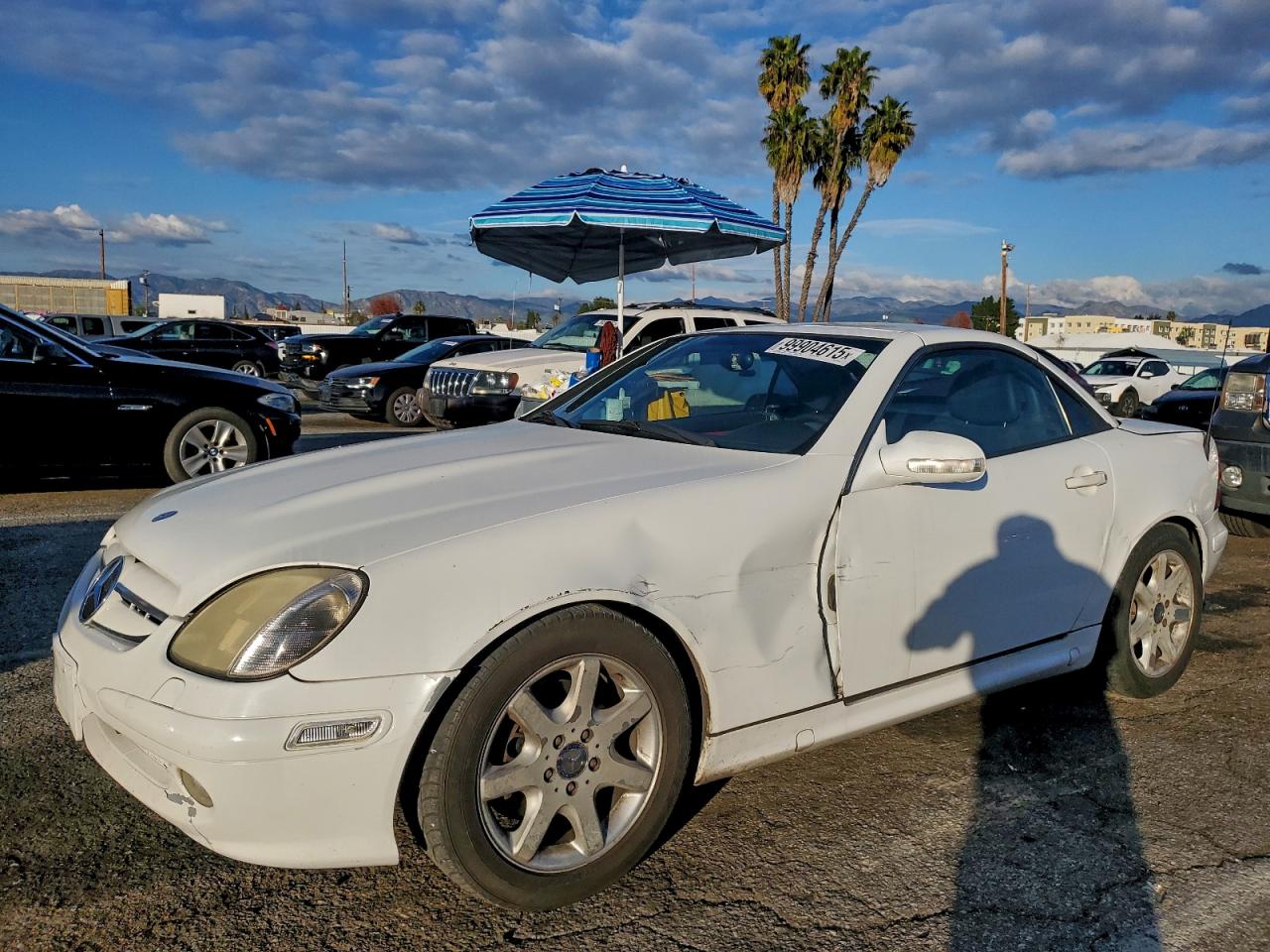 2001 Mercedes-benz Slk 230 Kompressor White vin: WDBKK49F81F197305