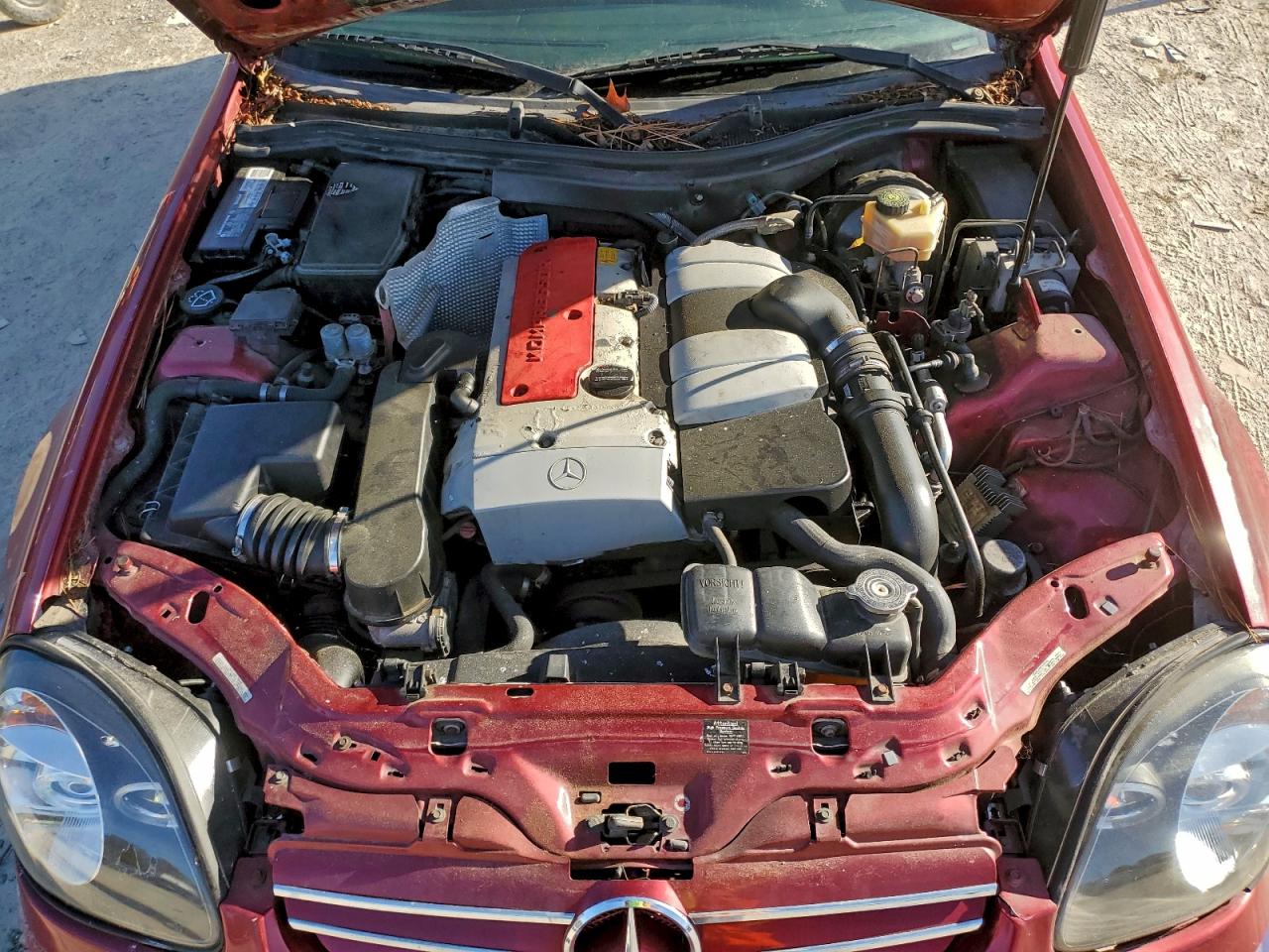 2001 Mercedes-benz Slk Red vin: WDBKK49F81F202762