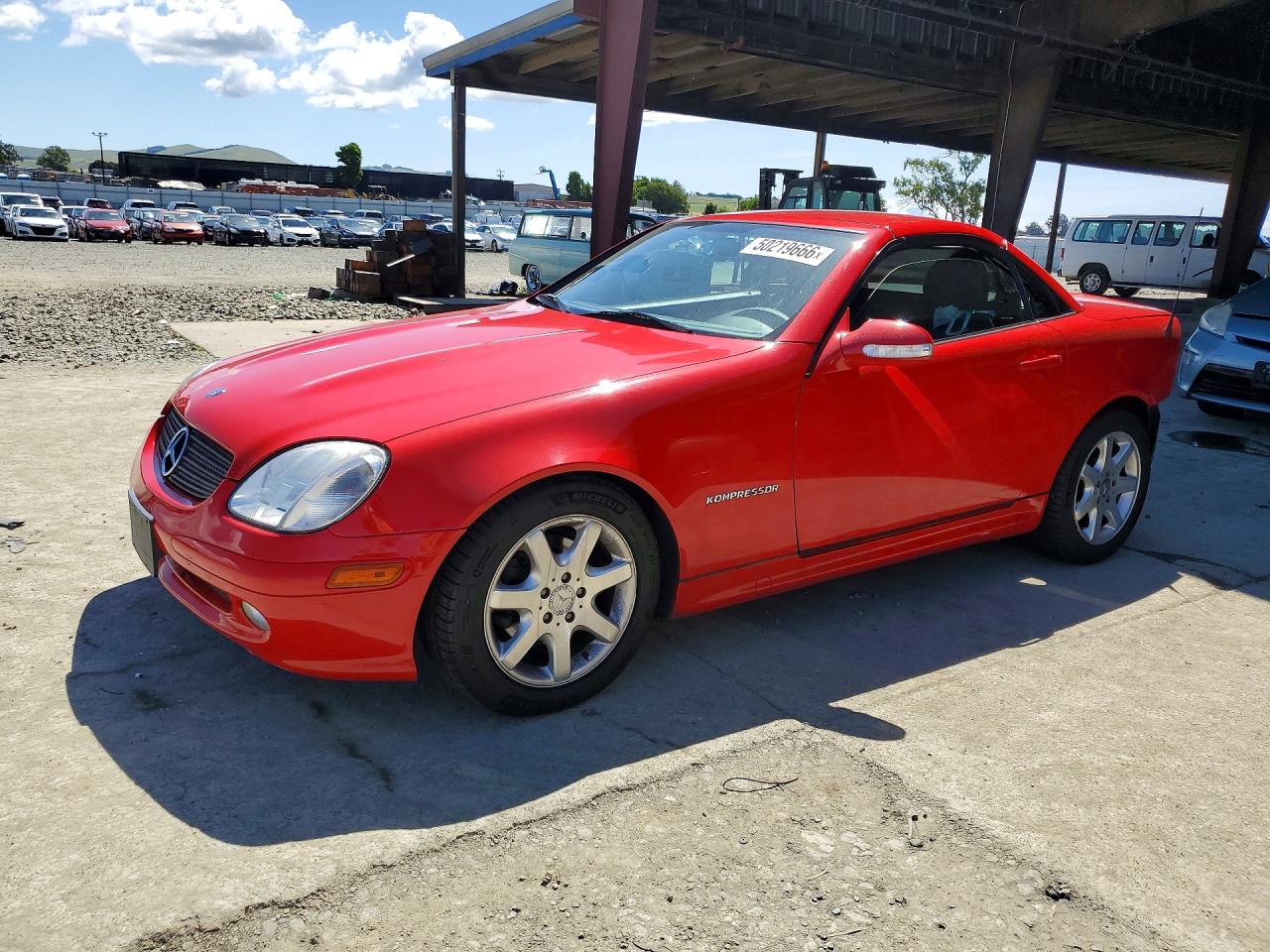 2001 Mercedes-benz Slk 230 Kompressor Red vin: WDBKK49F81F225345